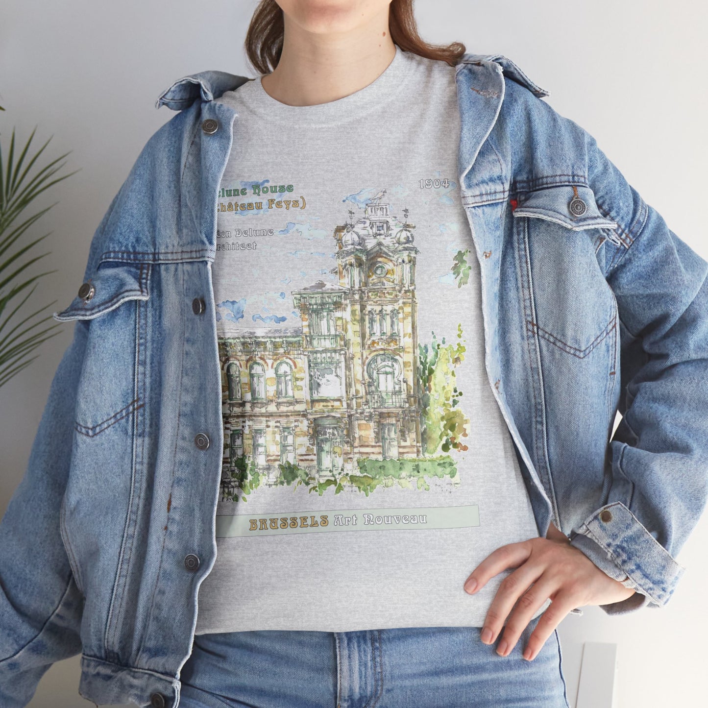 Brussel's Art-Nouveau-Inspired Unisex Crewneck T-shirt
