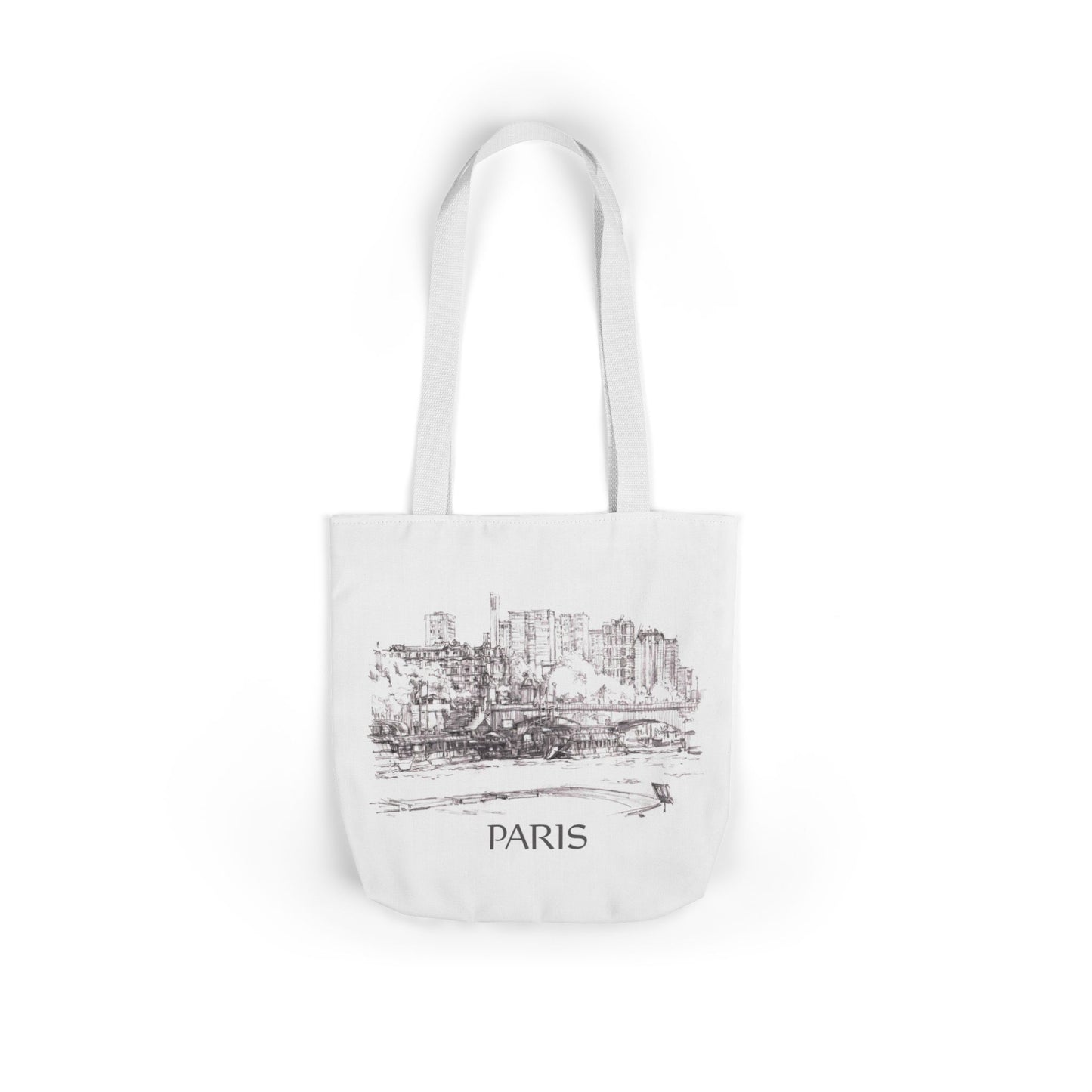 Paris-inspired Tote Bag with 5-Color Straps