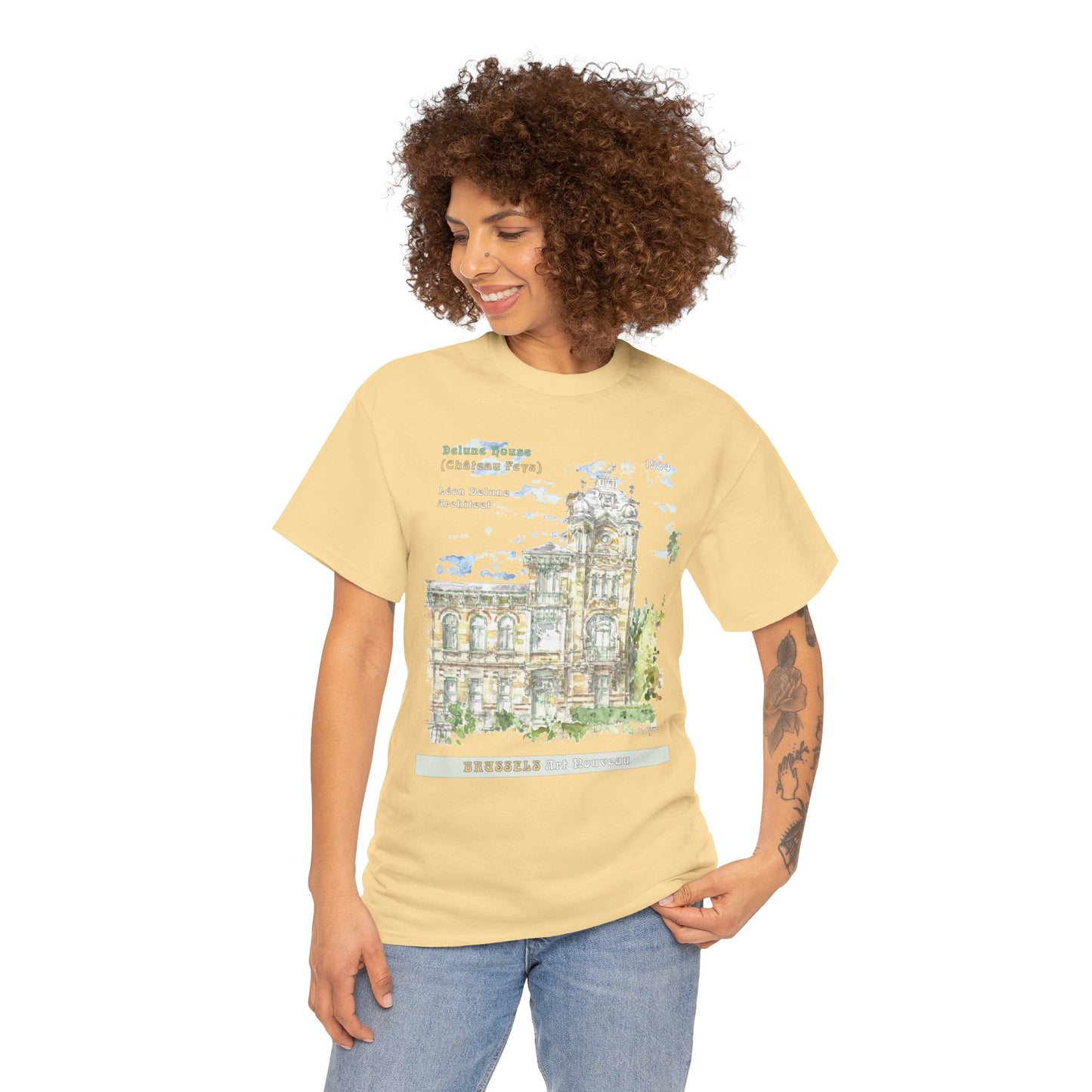 Brussel's Art-Nouveau-Inspired Unisex Crewneck T-shirt