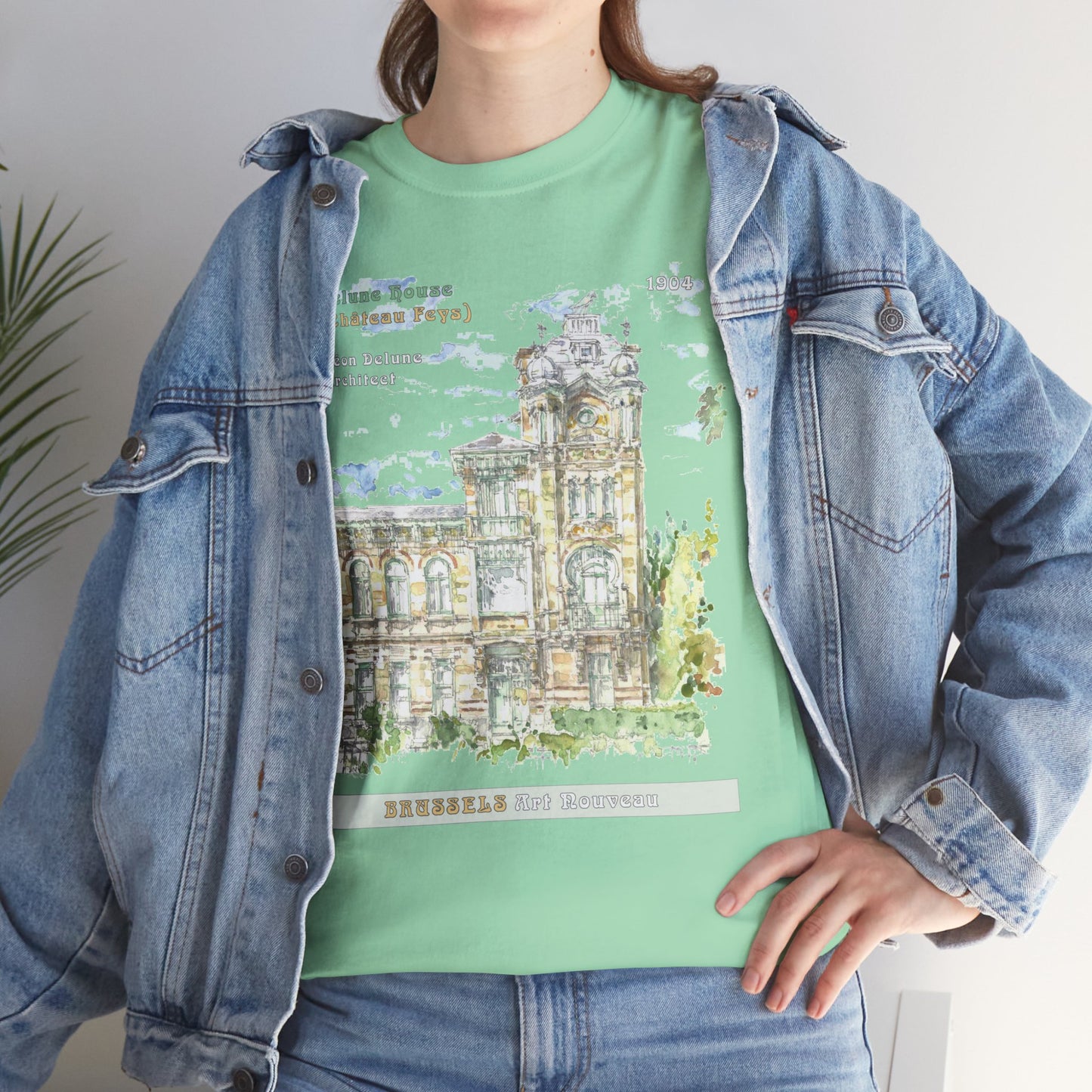Brussel's Art-Nouveau-Inspired Unisex Crewneck T-shirt