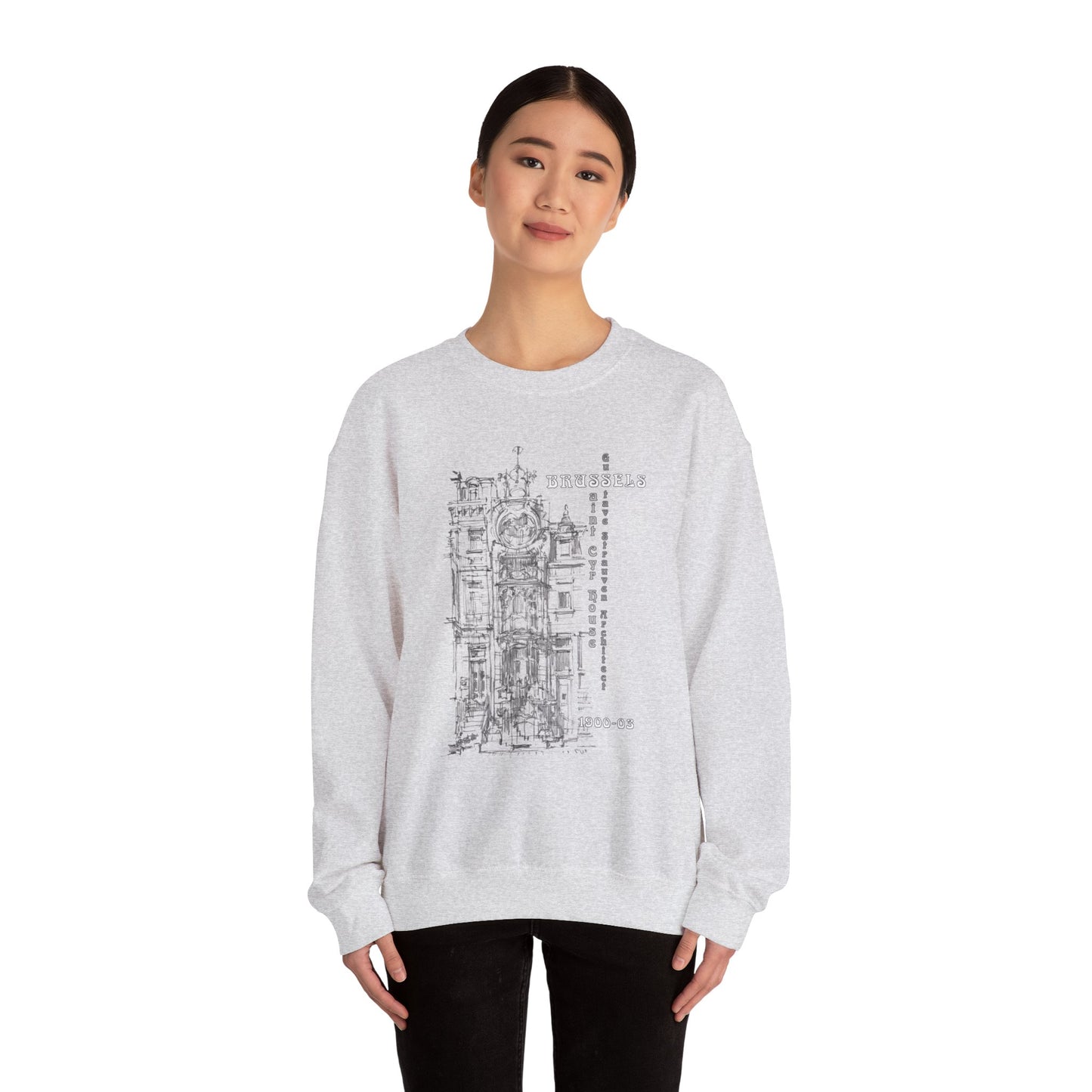 Brussel's Art-Nouveau-Inspired Unisex Crewneck Sweatshirt
