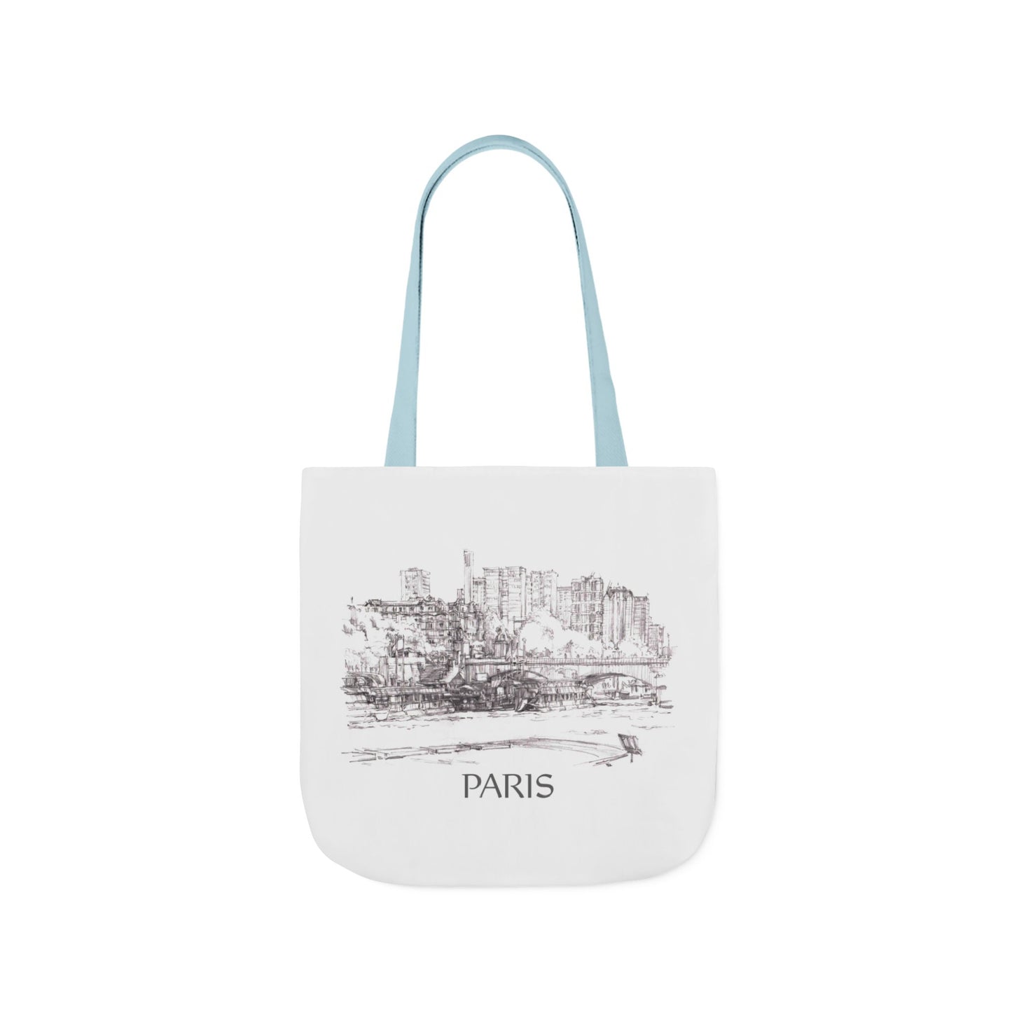 Paris-inspired Tote Bag with 5-Color Straps