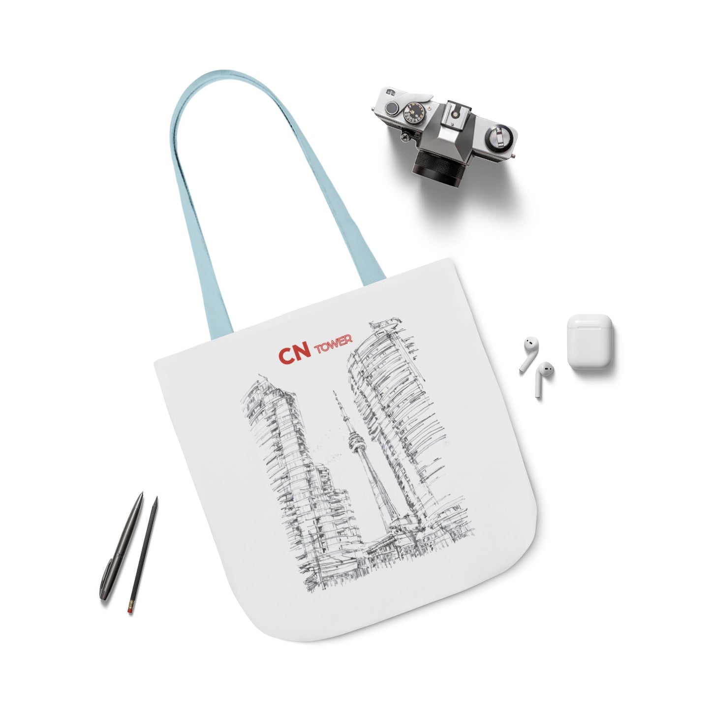 CN Tower-inspired Tote Bag with 4-Color Straps