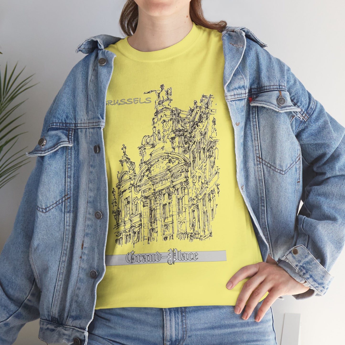 Brussel's Grand-Place-Inspired Unisex Crewneck T-shirt