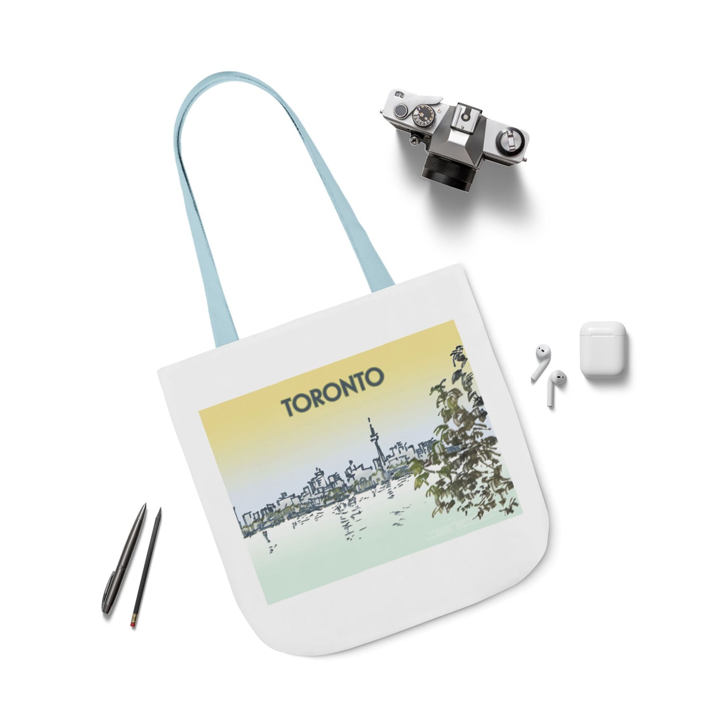 Toronto-inspired Tote Bag with 4-Color Straps