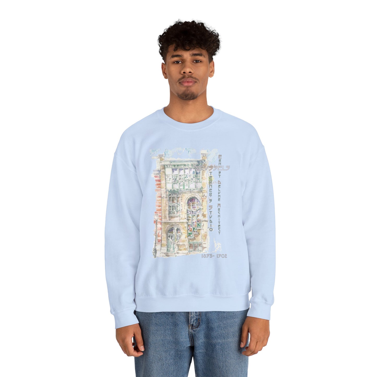 Brussel's Art-Nouveau-Inspired Unisex Crewneck Sweatshirt