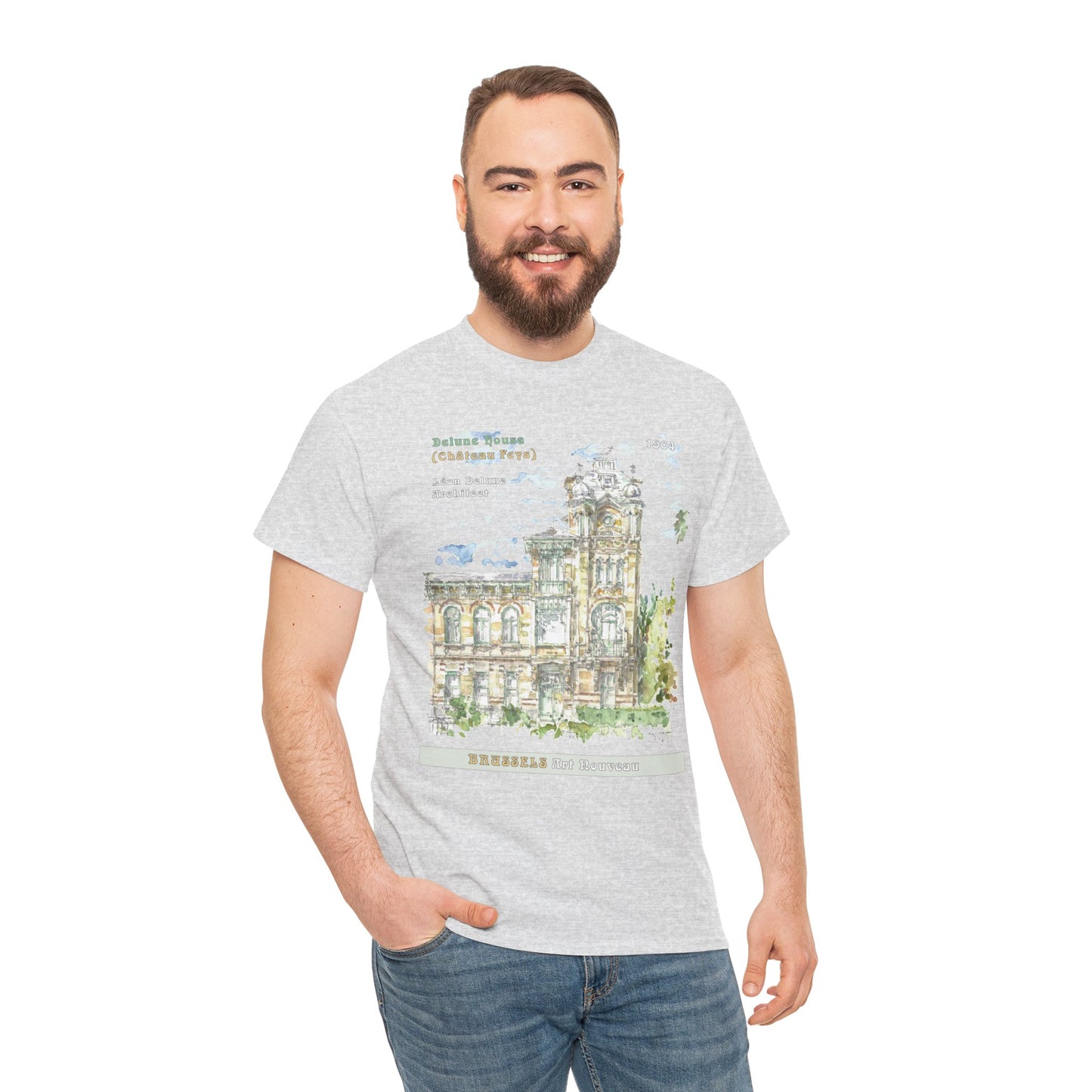 Brussel's Art-Nouveau-Inspired Unisex Crewneck T-shirt