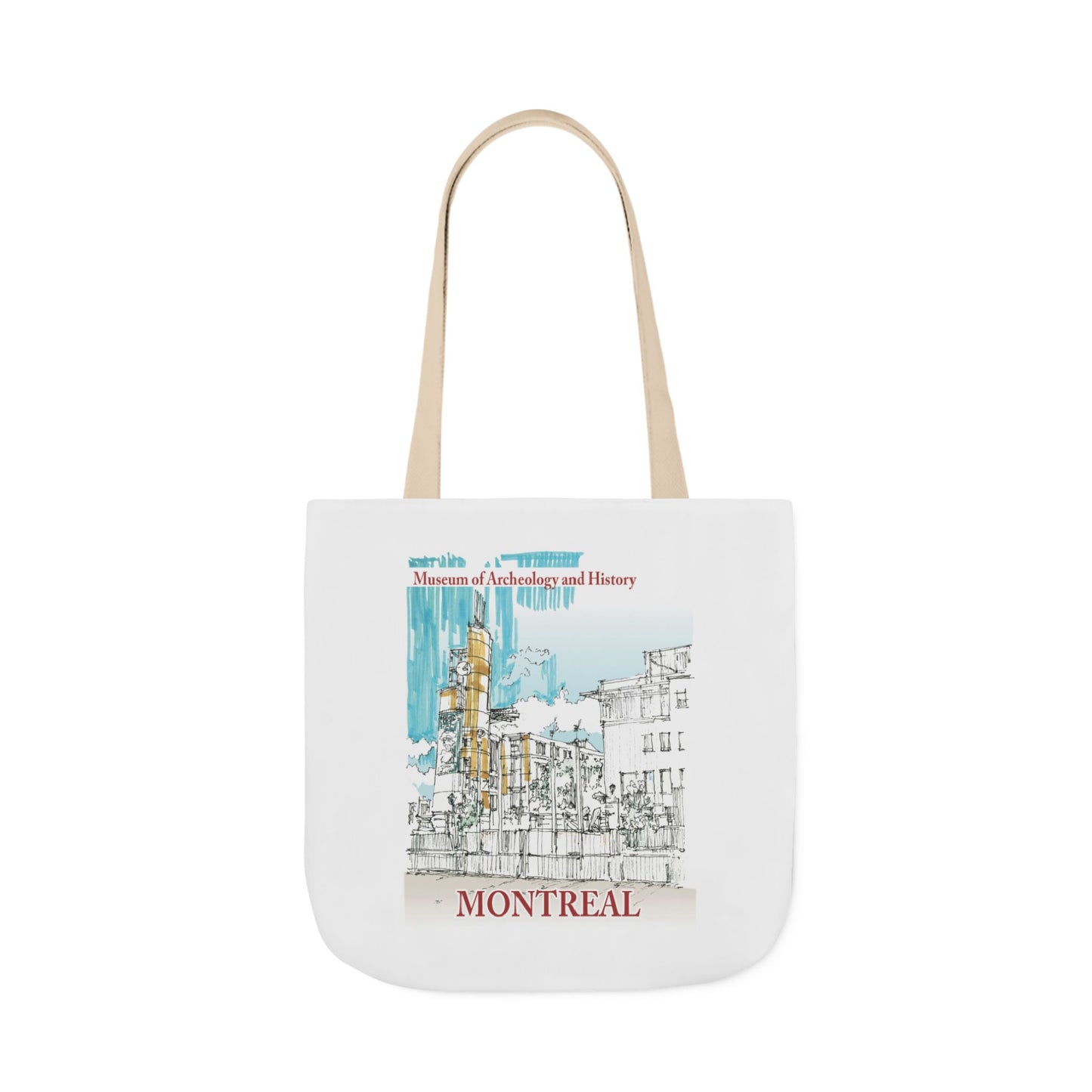 Montreal-inspired Tote Bag with 5-Color Straps