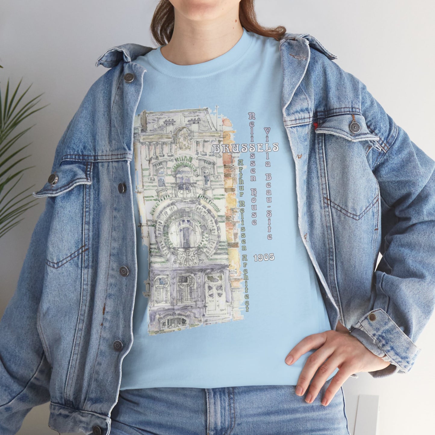 Brussel's Art-Nouveau-Inspired Unisex Crewneck T-shirt