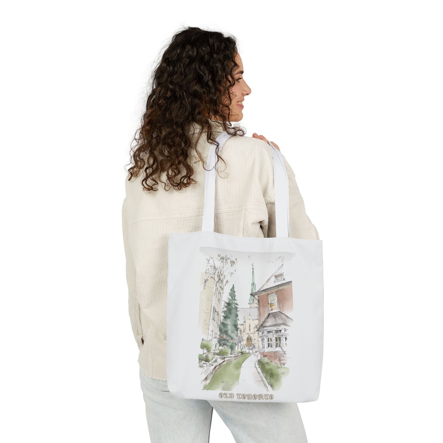 Old Toronto-inspired Tote Bag with 3-Color Straps