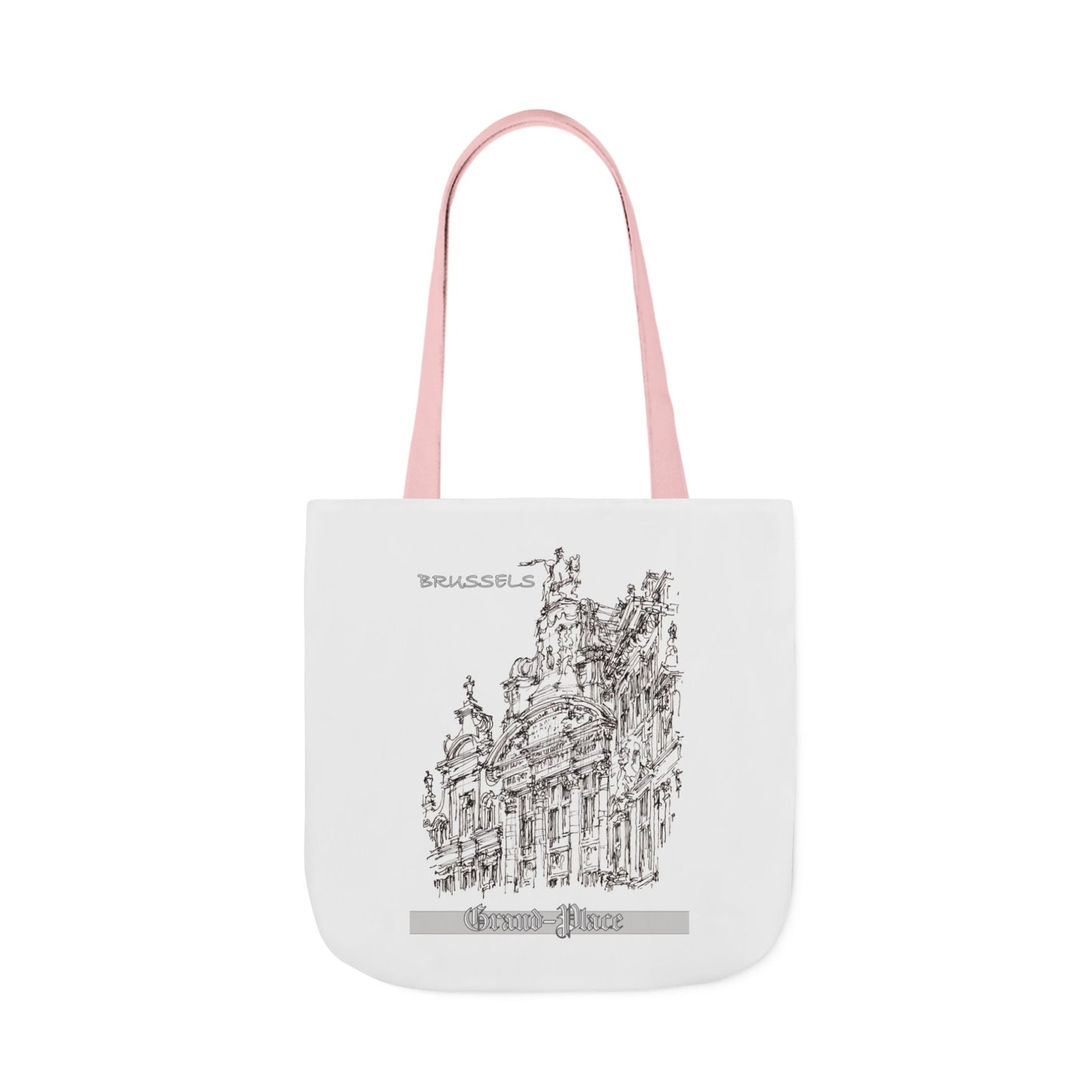 Brussel's Grand-Place-inspired Tote Bag with 4-Color Straps