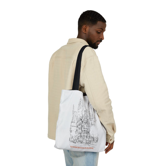 Toronto Gooderham building-inspired Tote Bag with 4-Color Straps
