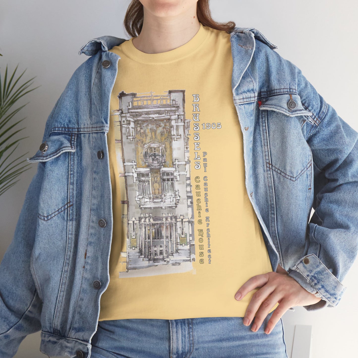Brussel's Art-Nouveau-Inspired Unisex Crewneck T-shirt