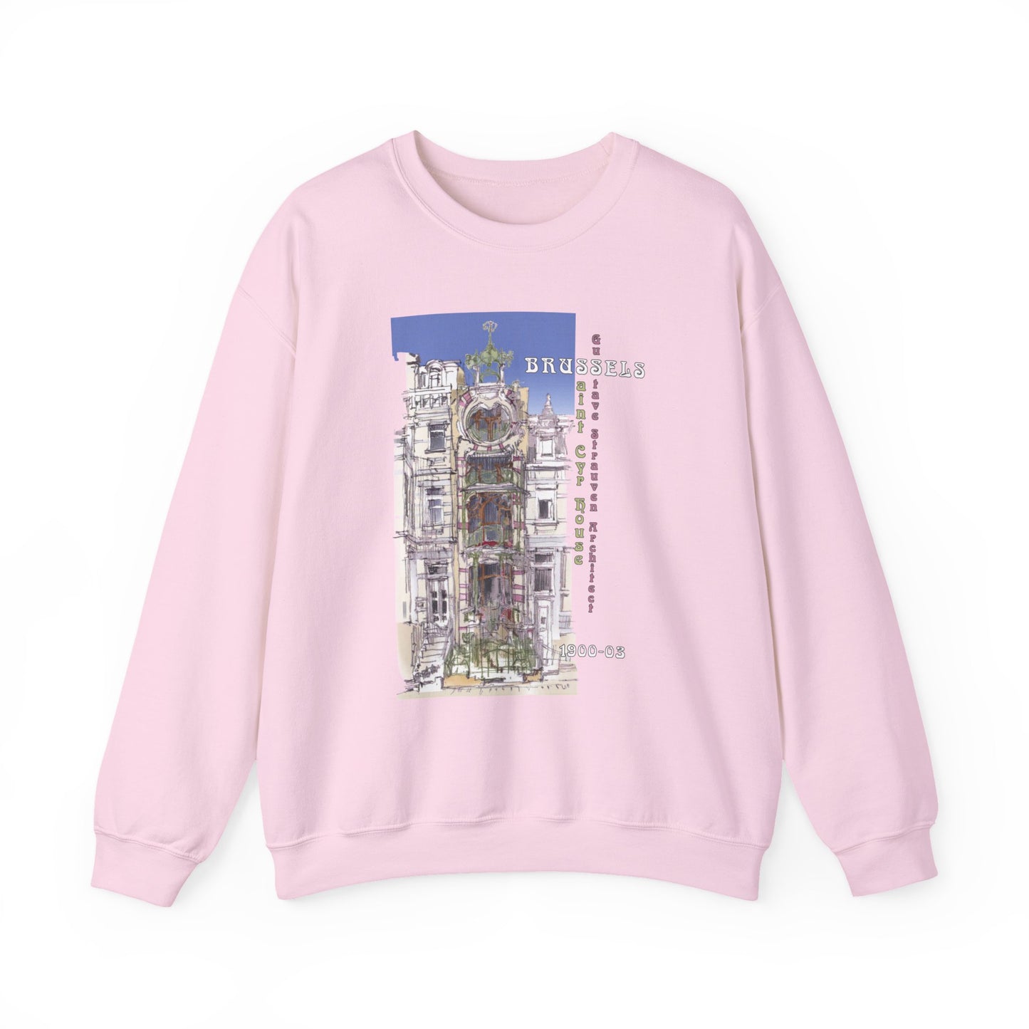 Brussel's Art-Nouveau-Inspired Unisex Crewneck Sweatshirt