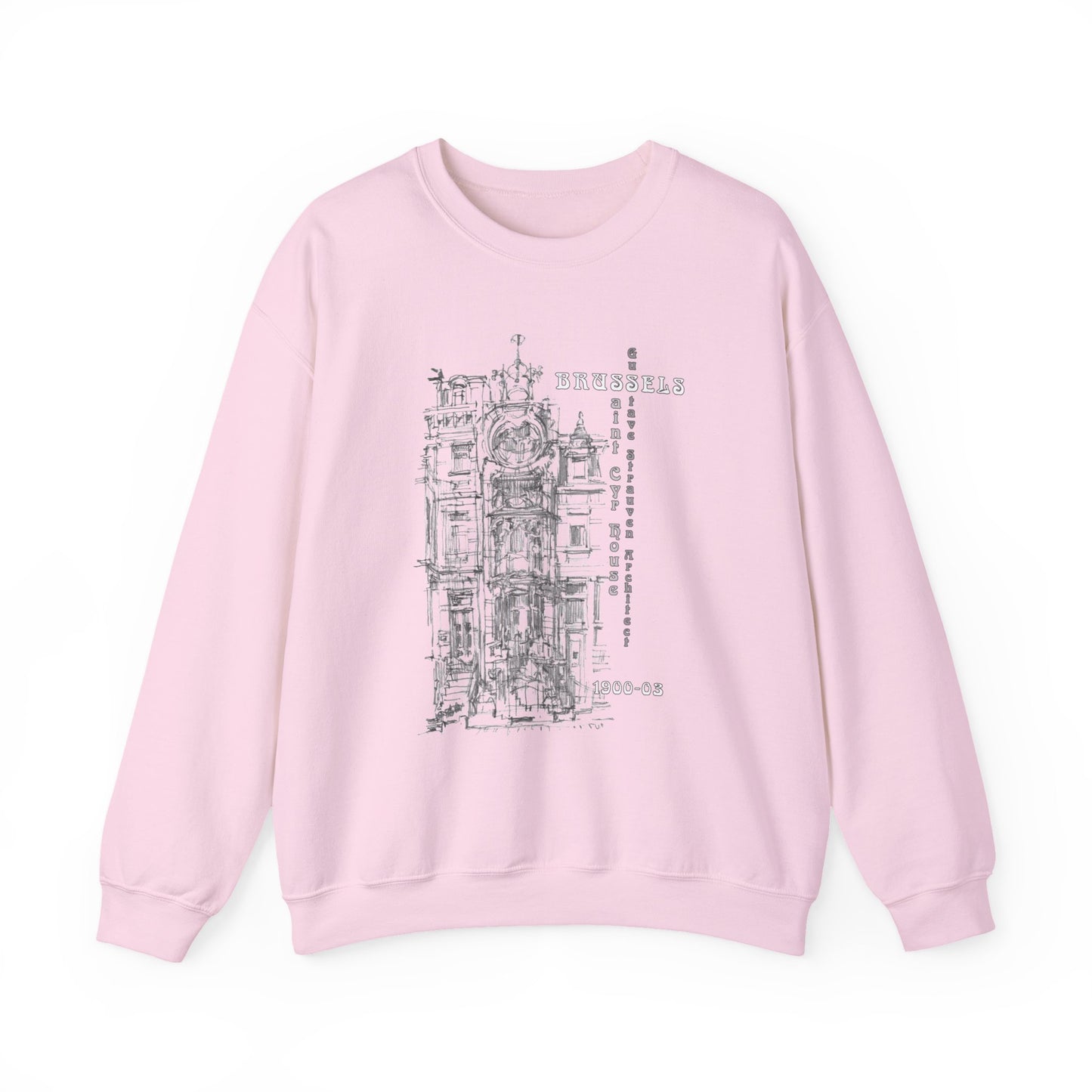 Brussel's Art-Nouveau-Inspired Unisex Crewneck Sweatshirt