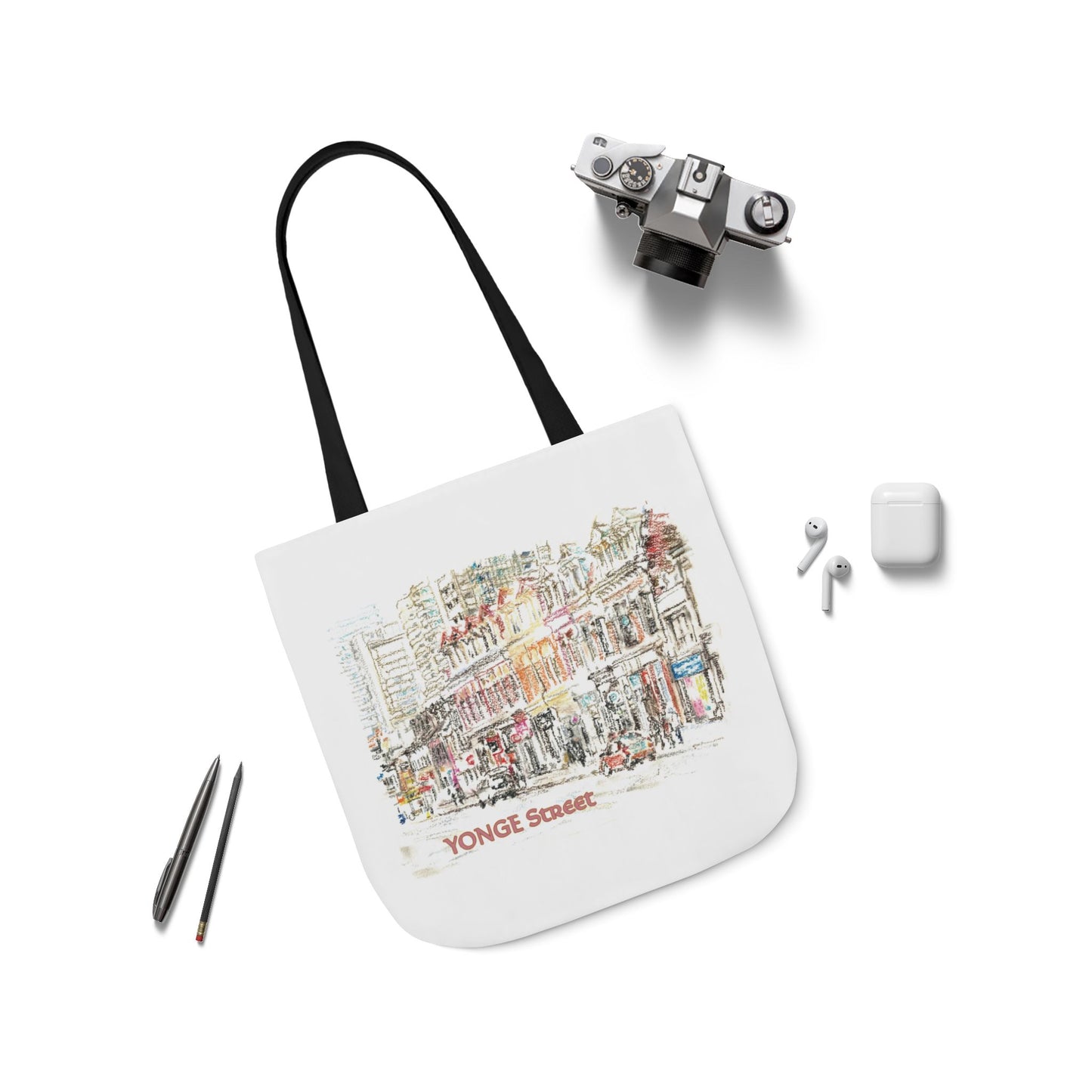 Yonge Street-inspired Tote Bag with 5-Color Straps