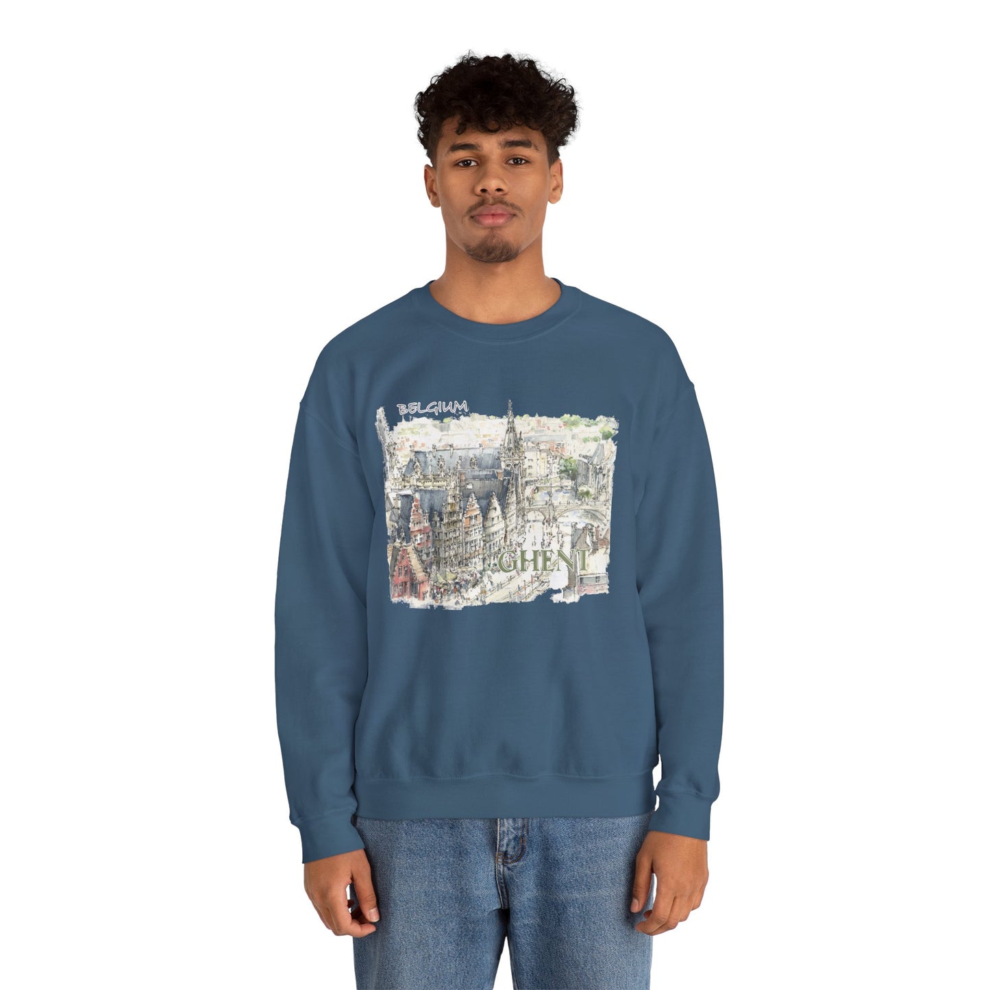 Ghent-Inspired Unisex Crewneck Sweatshirt