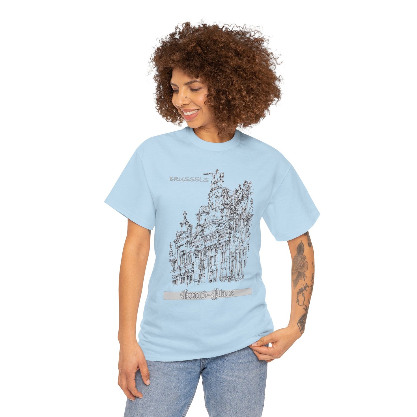Brussel's Grand-Place-Inspired Unisex Crewneck T-shirt