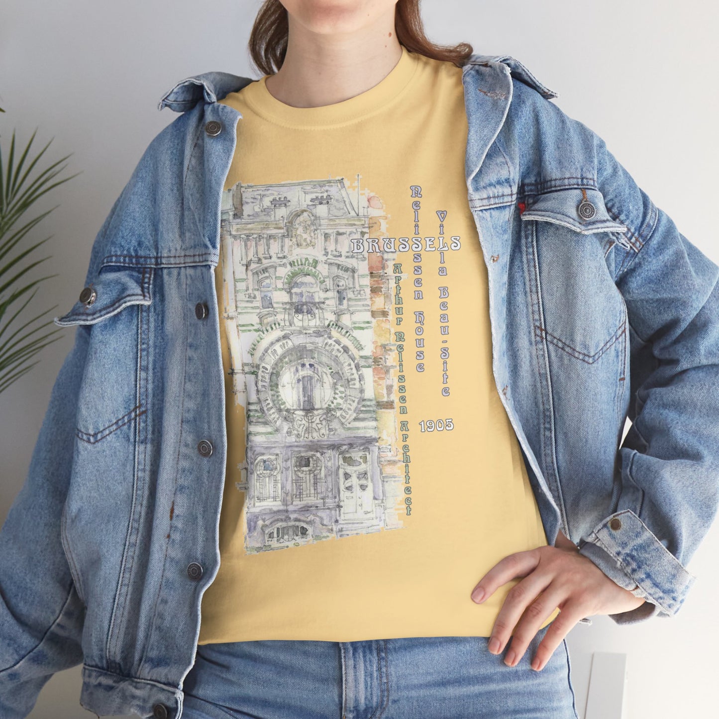 Brussel's Art-Nouveau-Inspired Unisex Crewneck T-shirt