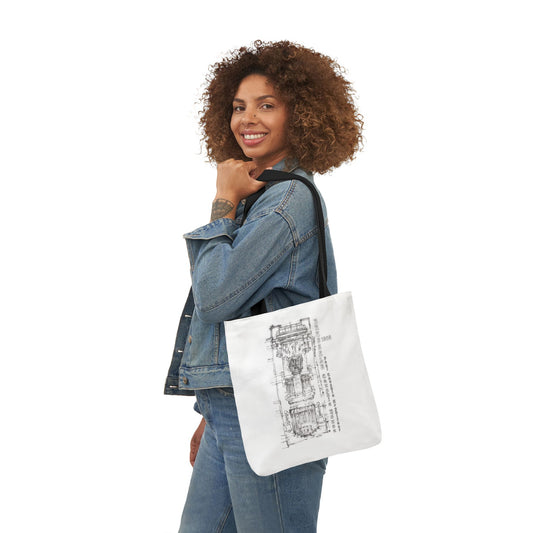 Brussel's Art-Nouveau-inspired Tote Bag with 5-Color Straps