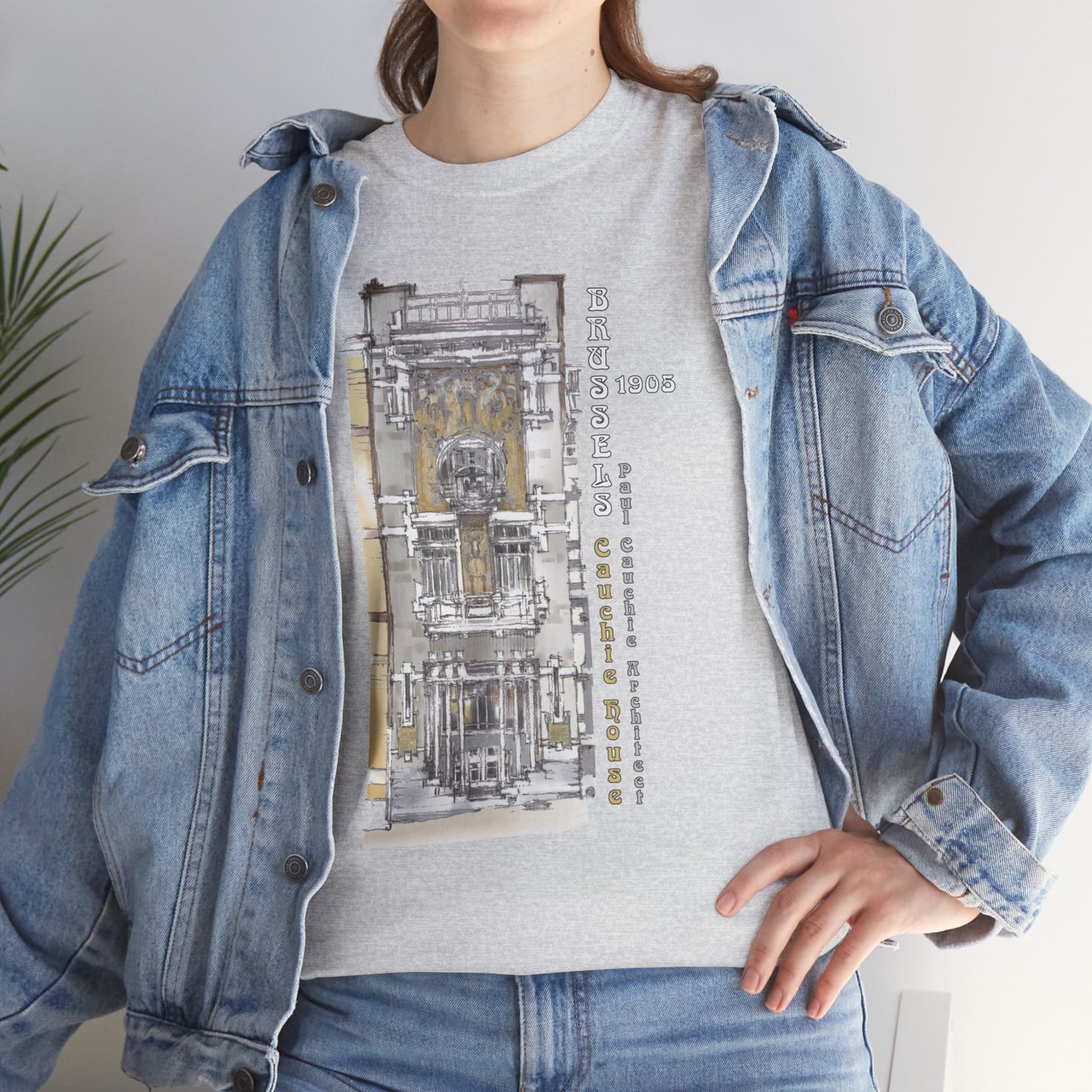 Brussel's Art-Nouveau-Inspired Unisex Crewneck T-shirt