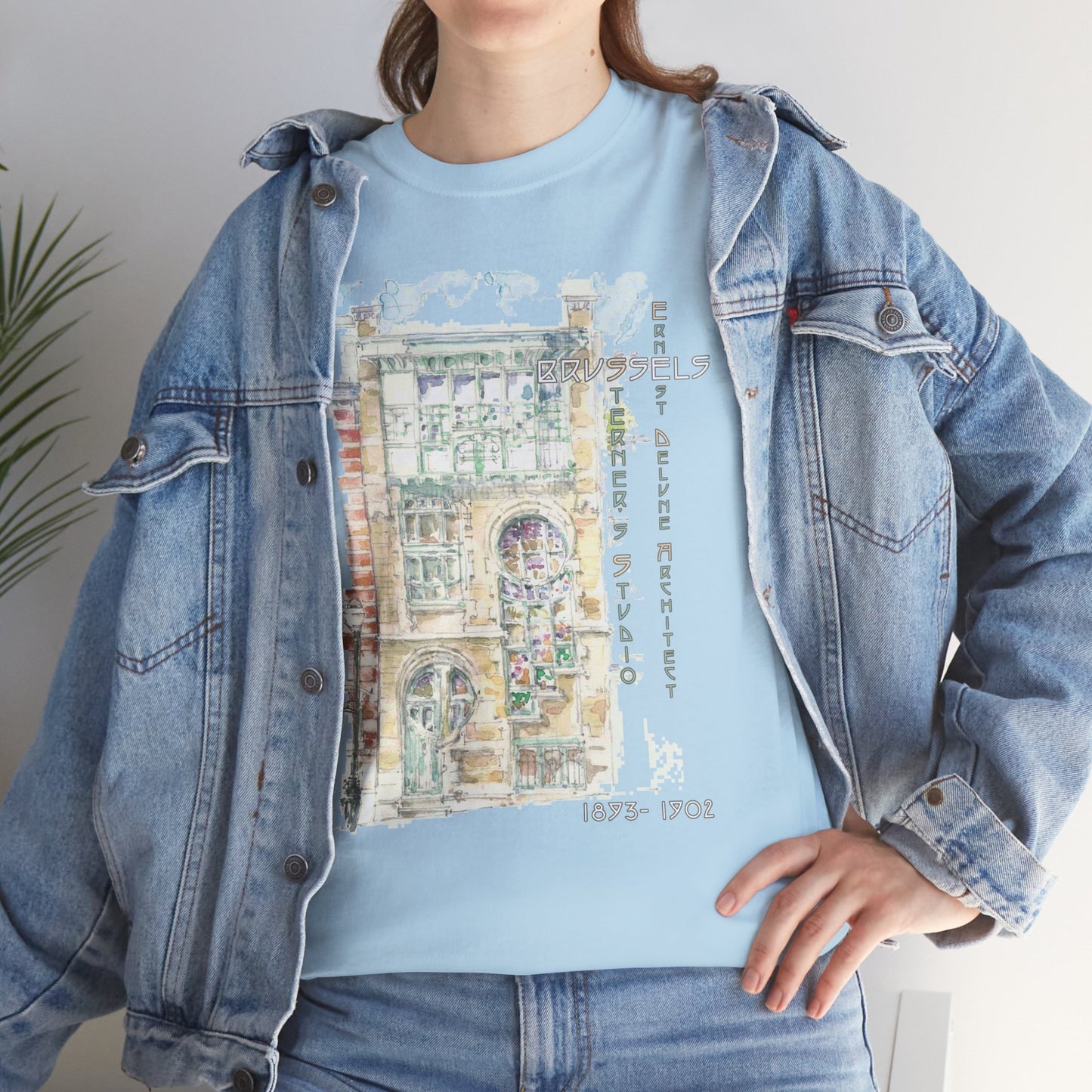 Brussel's Art-Nouveau-Inspired Unisex Crewneck T-shirt