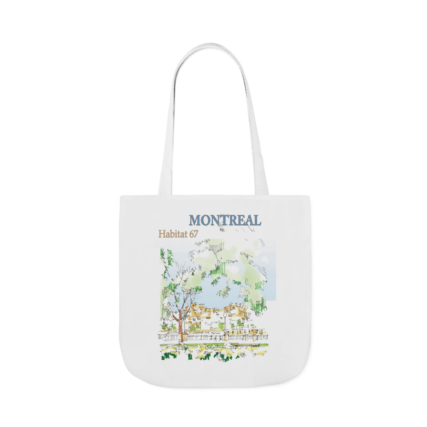 Montreal-inspired Tote Bag with 4-Color Straps