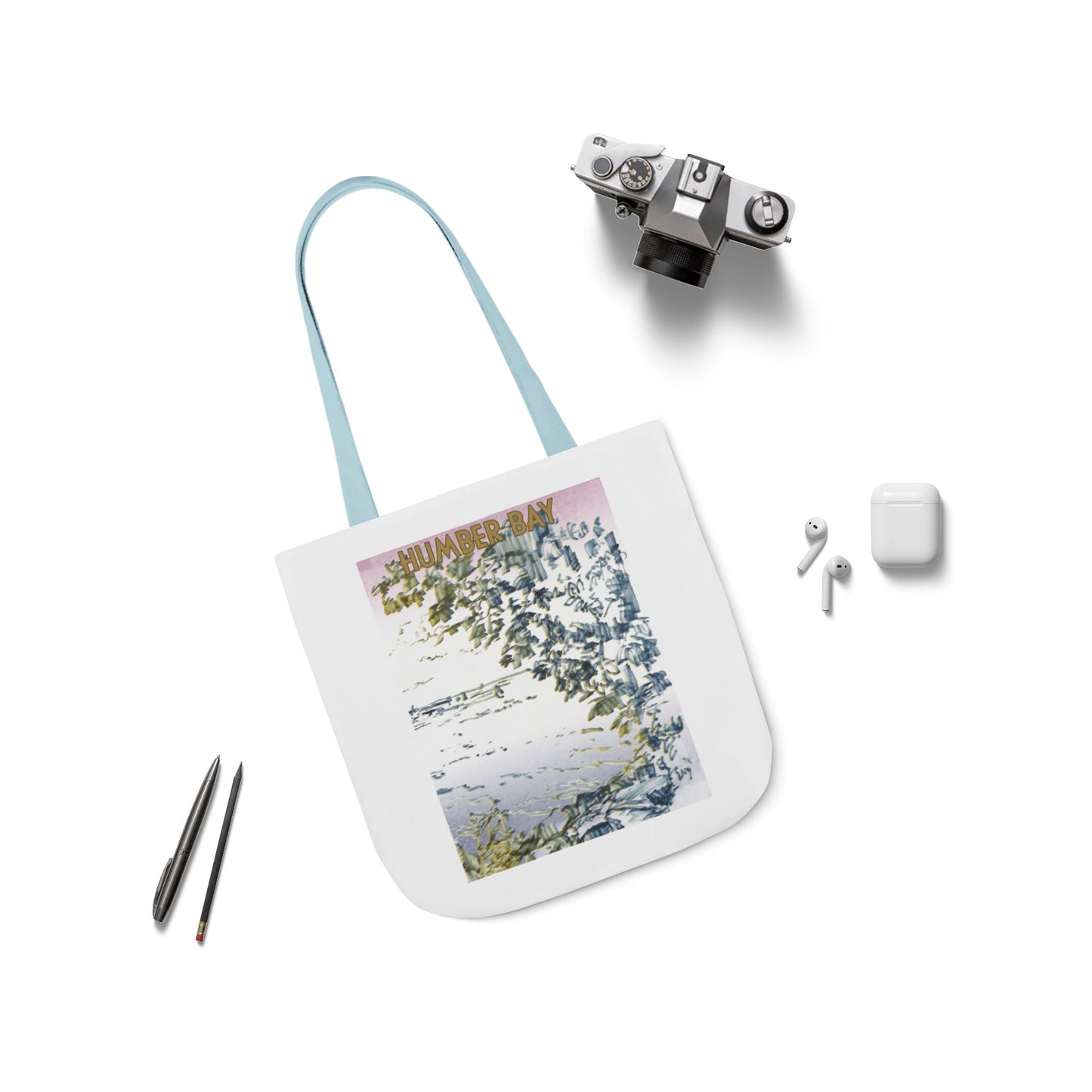 Toronto Humber Bay-inspired Tote Bag with 5-Color Straps