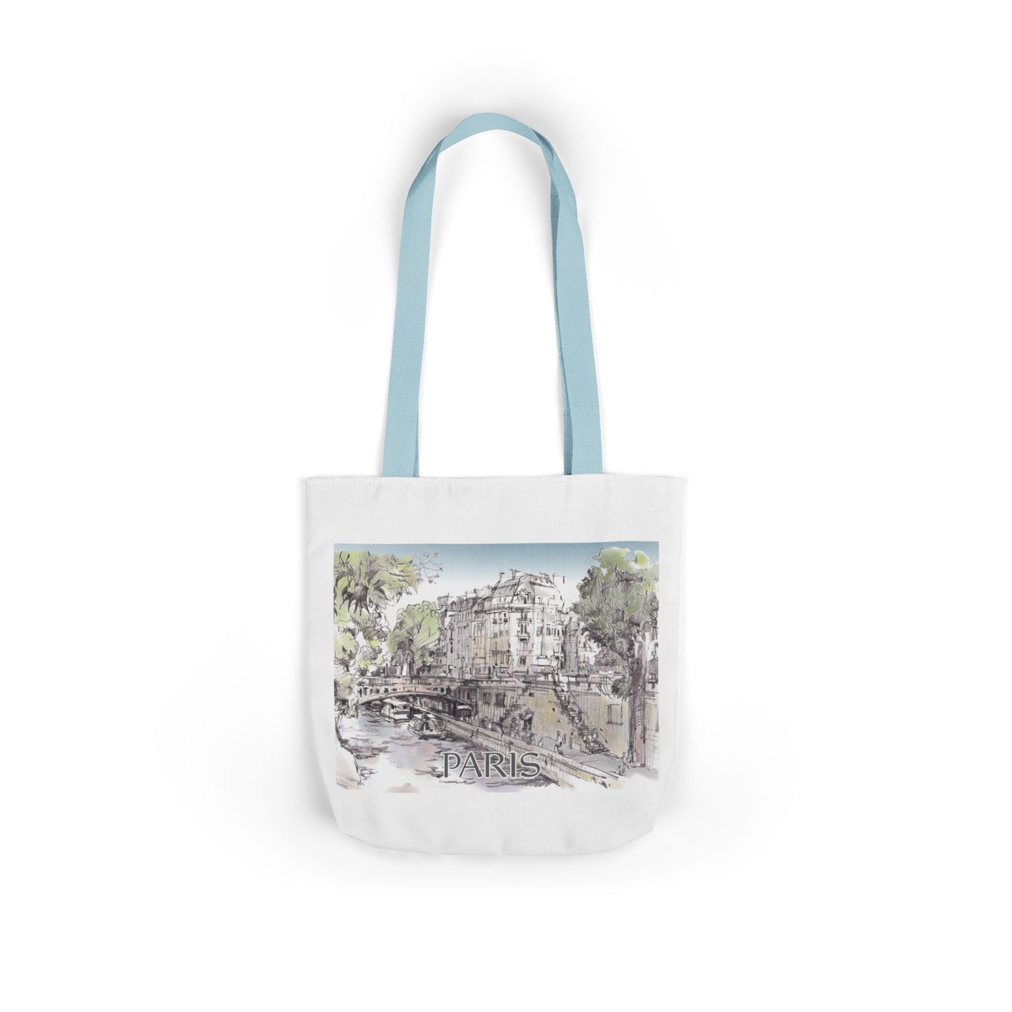 Paris-inspired Tote Bag with 4-Color Straps