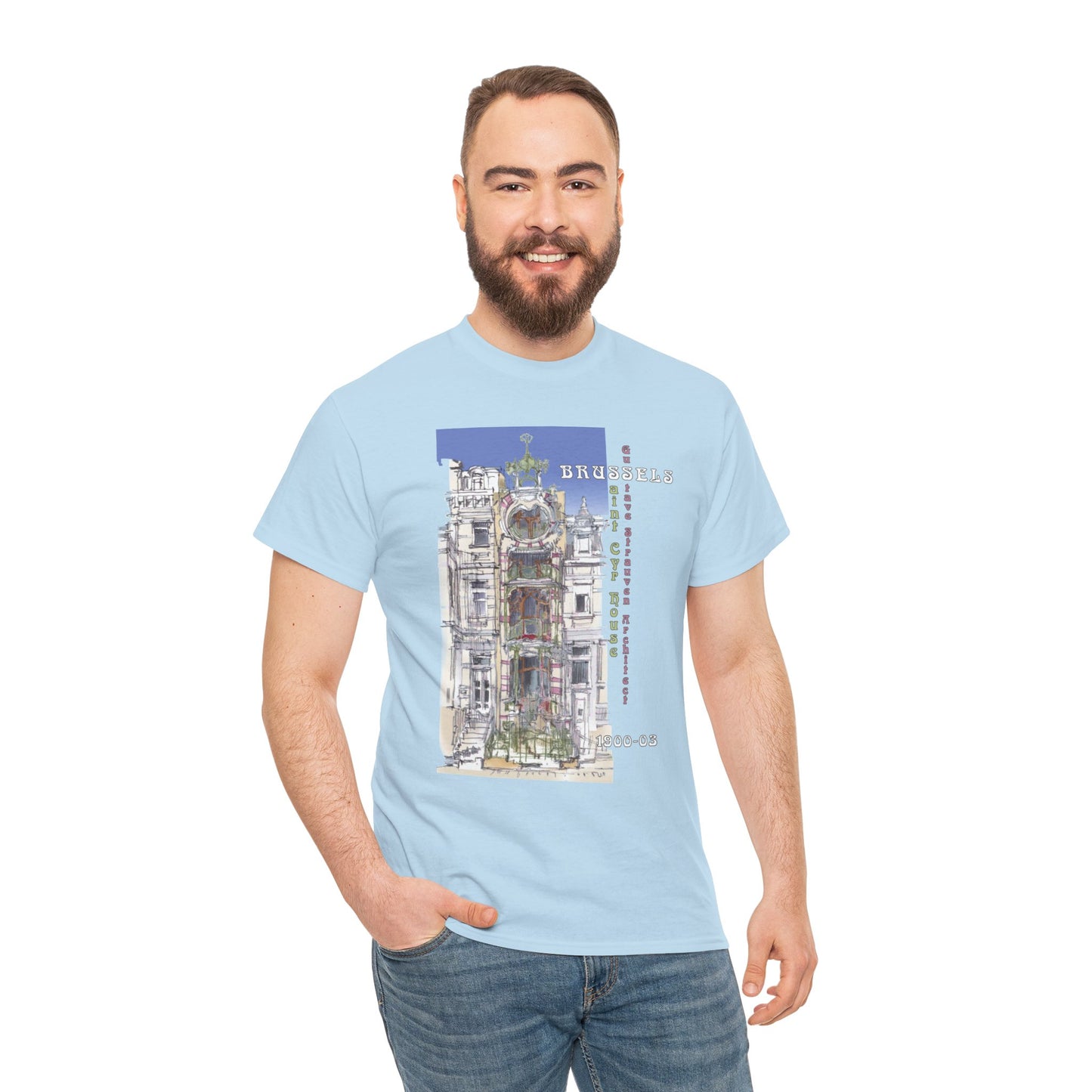Brussel's Art-Nouveau-Inspired Unisex Crewneck T-shirt