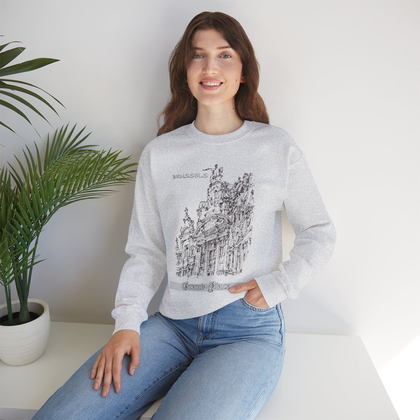 Brussel's Grand-Place-Inspired Unisex Crewneck Sweatshirt