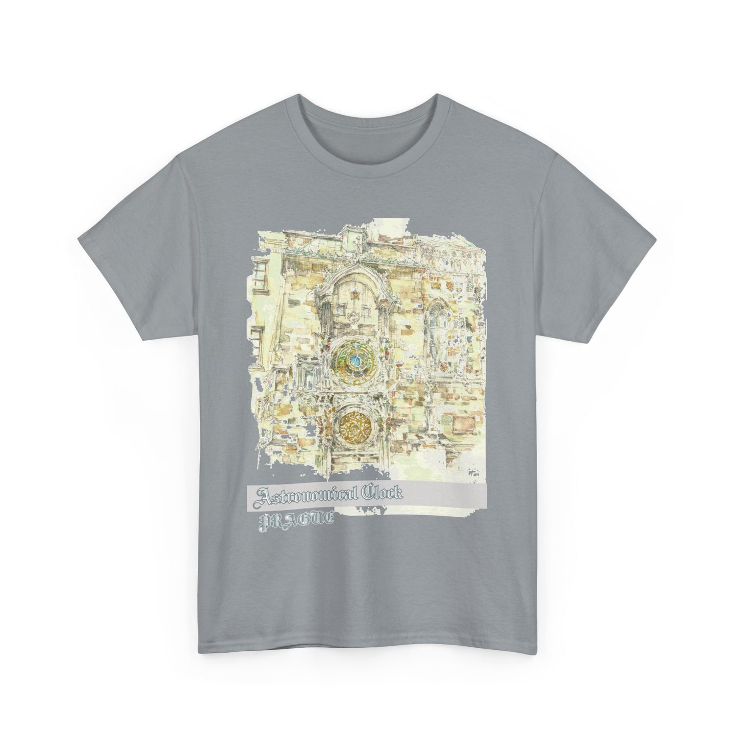 Prague Astronomical Clock-Inspired Unisex Crewneck T-shirt