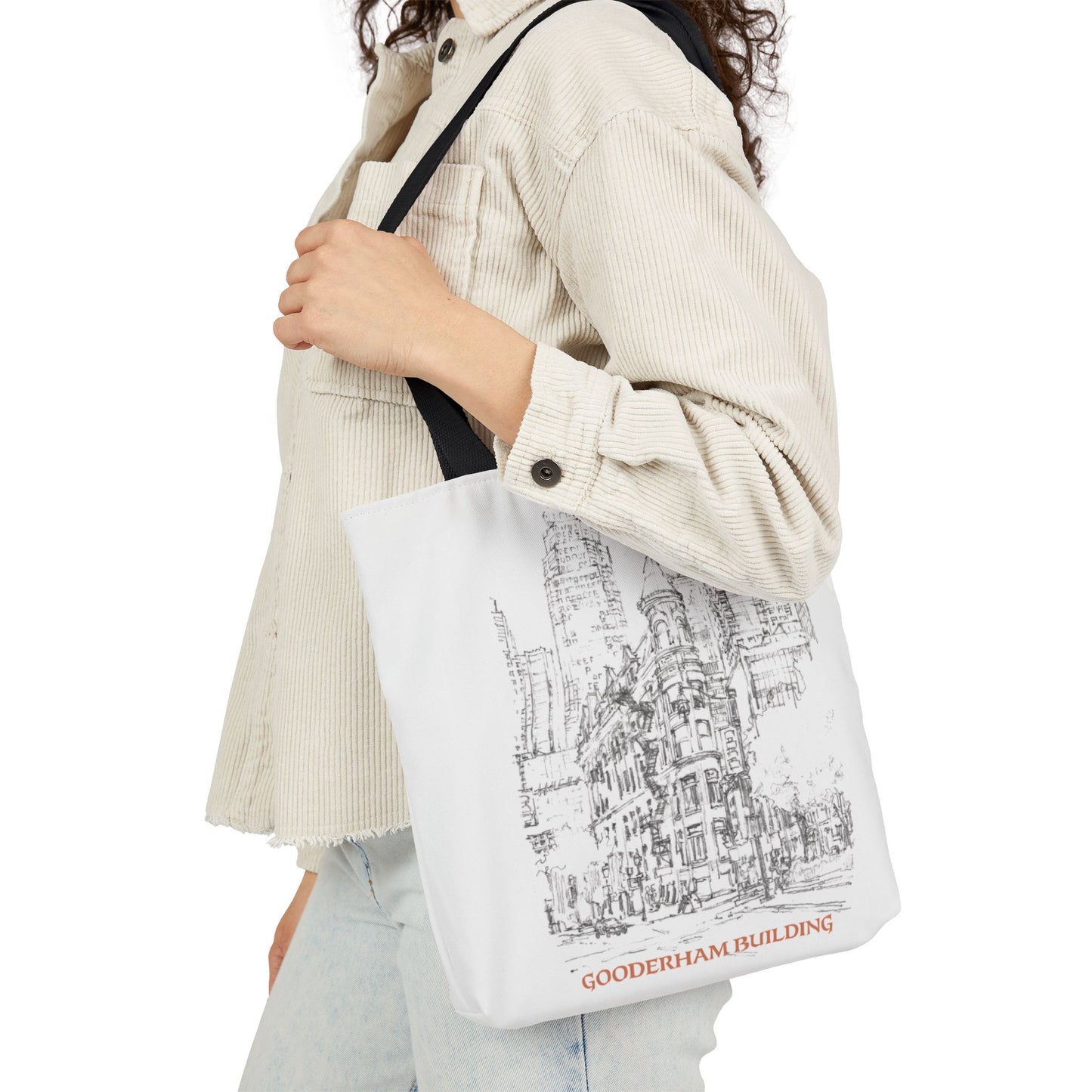 Toronto Gooderham building-inspired Tote Bag with 4-Color Straps