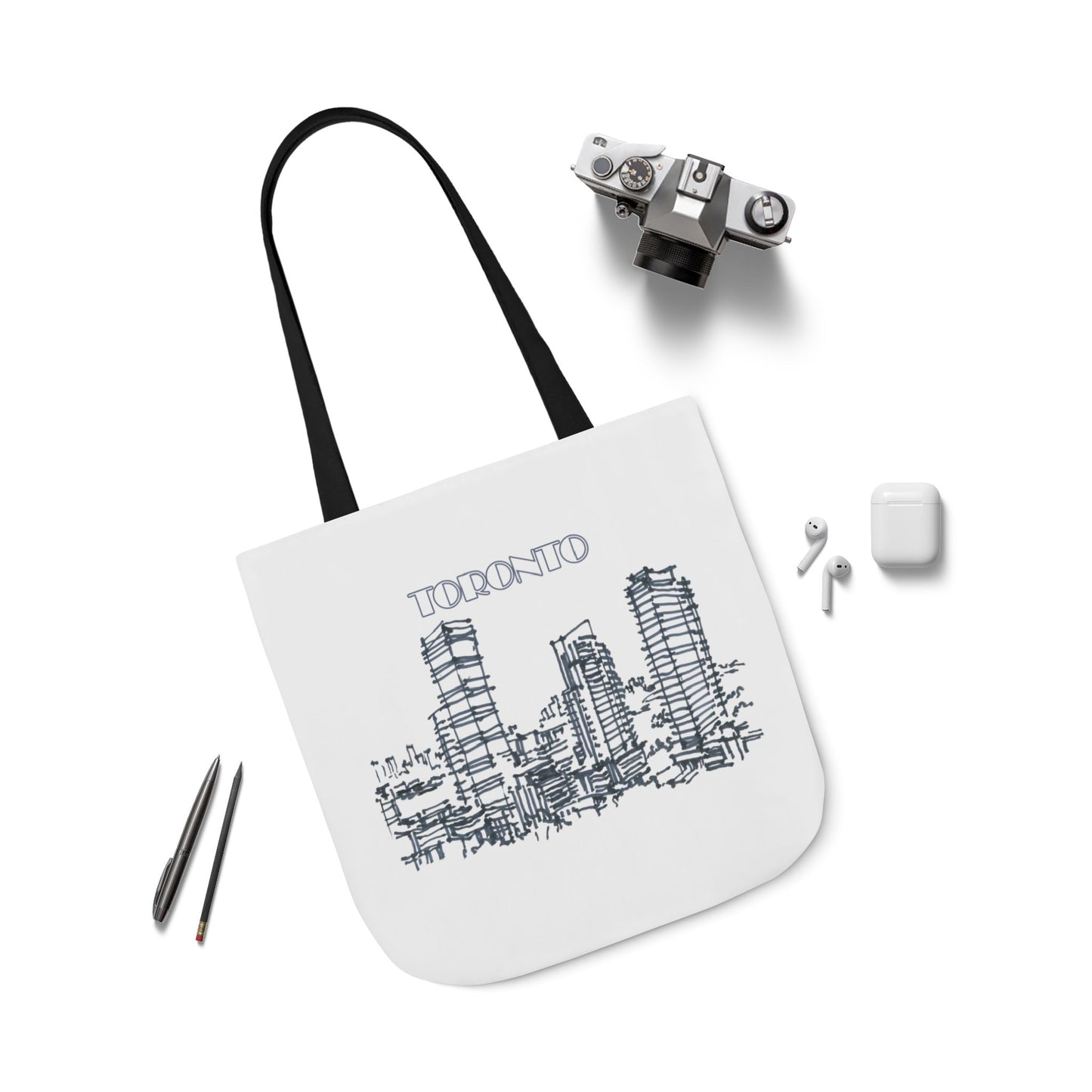Toronto-inspired Tote Bag with 3-Color Straps