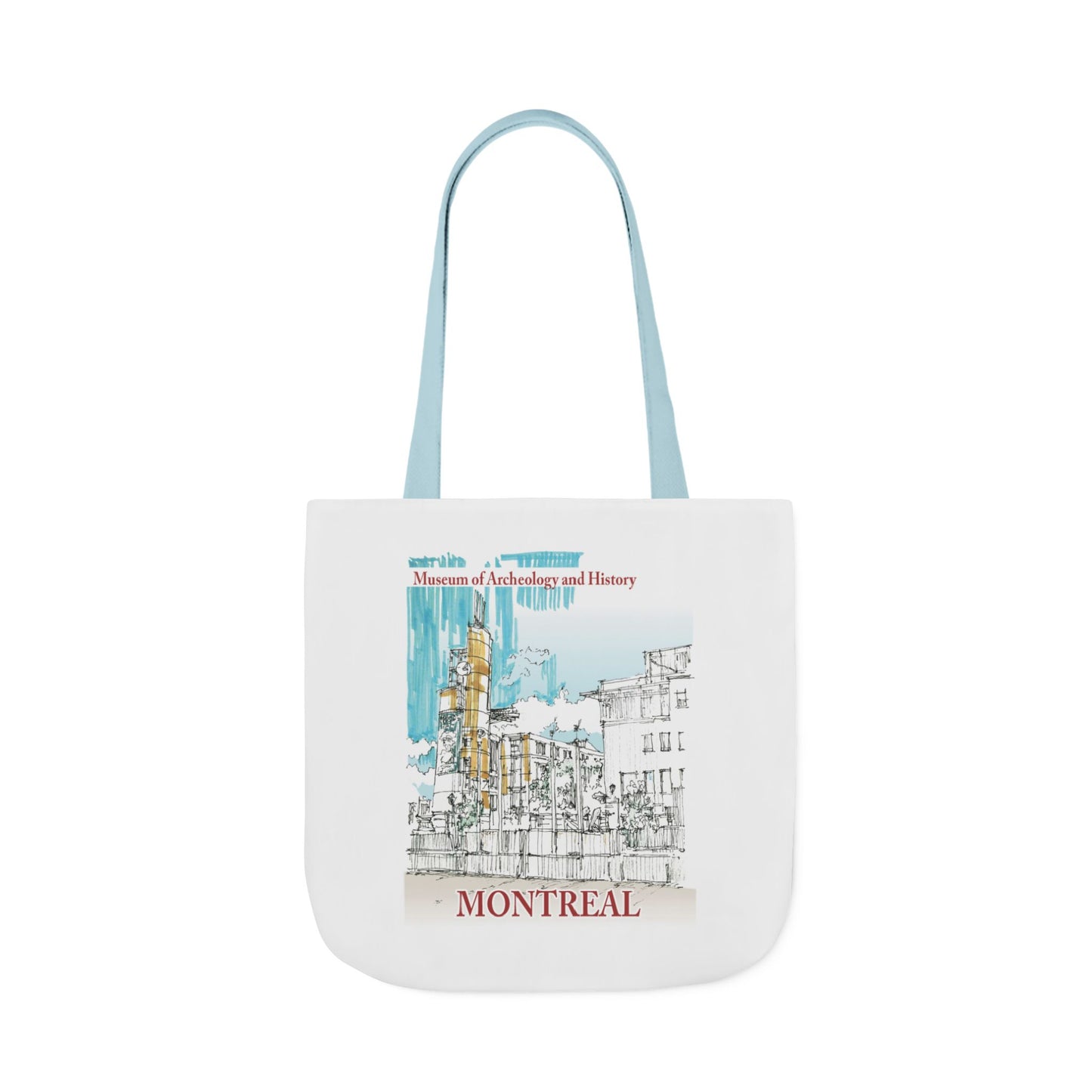 Montreal-inspired Tote Bag with 5-Color Straps