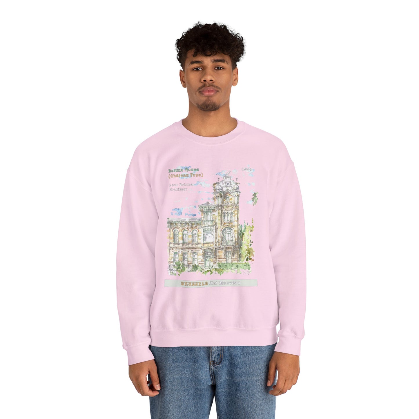 Brussel's Art-Nouveau-Inspired Unisex Crewneck Sweatshirt