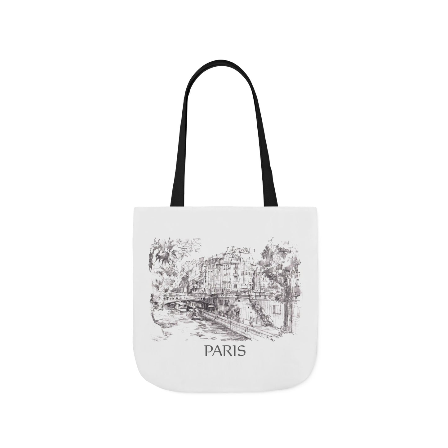 Paris-inspired Tote Bag with 5-Color Straps