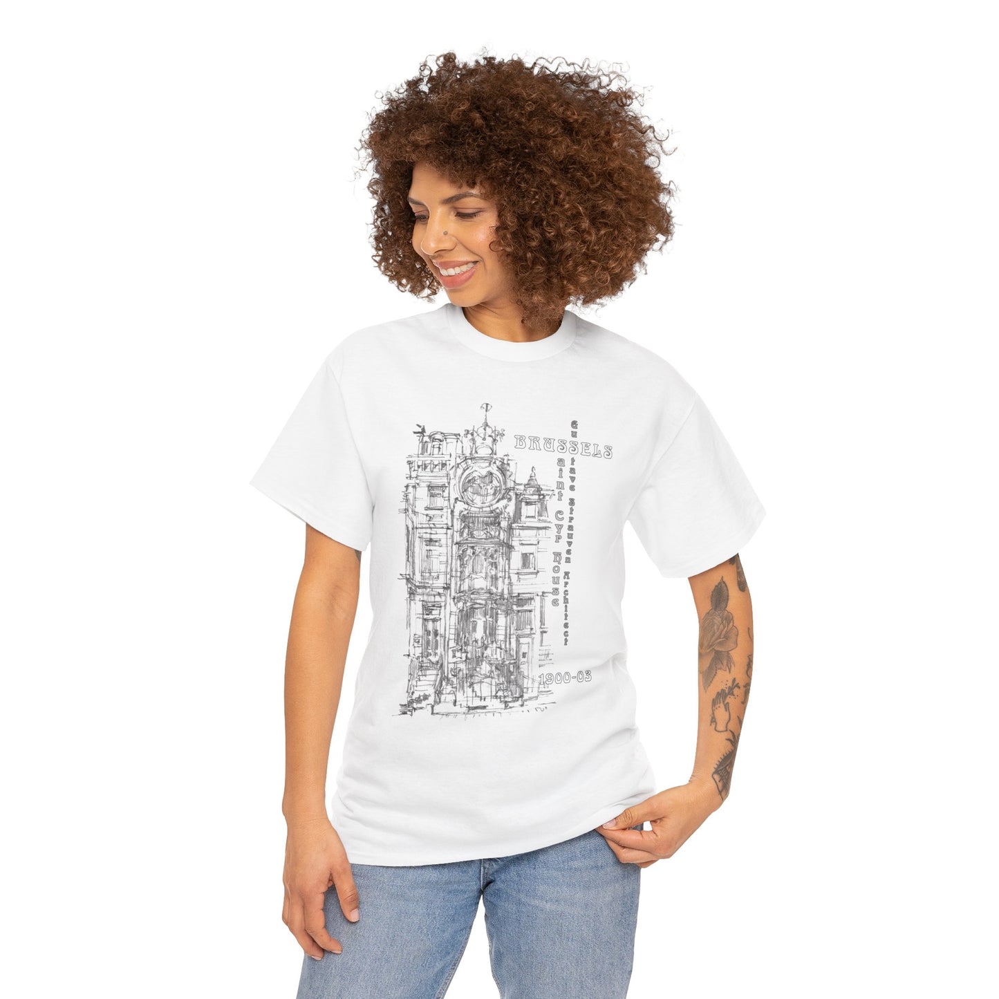 Brussel's Art-Nouveau-Inspired Unisex Crewneck T-shirt