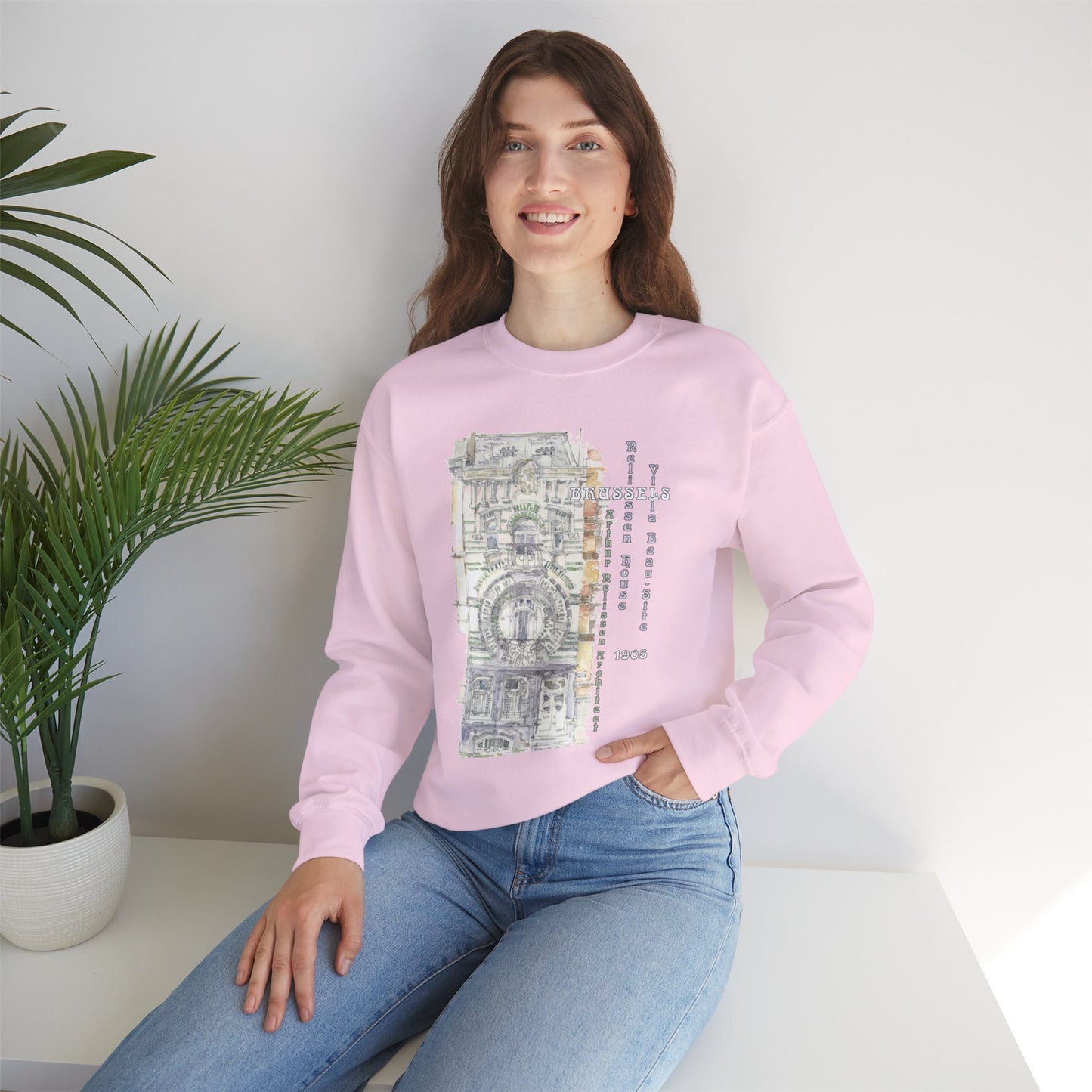 Brussel's Art-Nouveau-Inspired Unisex Crewneck Sweatshirt