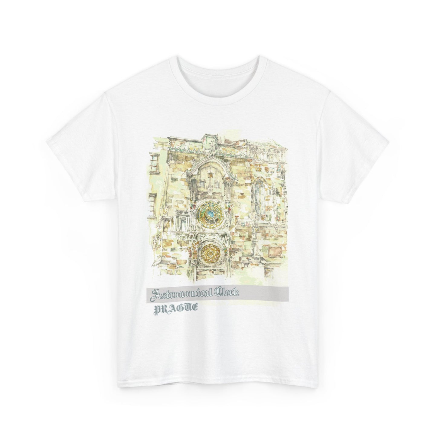 Prague Astronomical Clock-Inspired Unisex Crewneck T-shirt