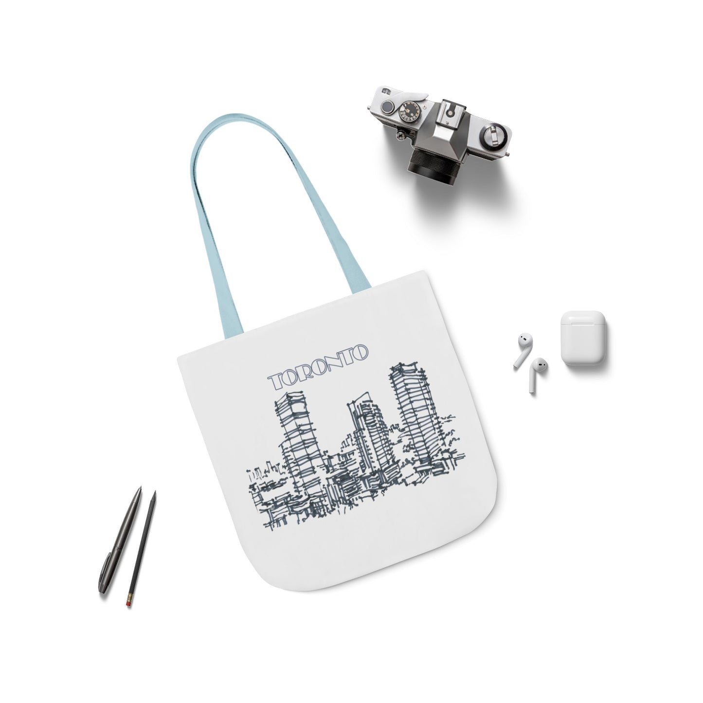 Toronto-inspired Tote Bag with 3-Color Straps
