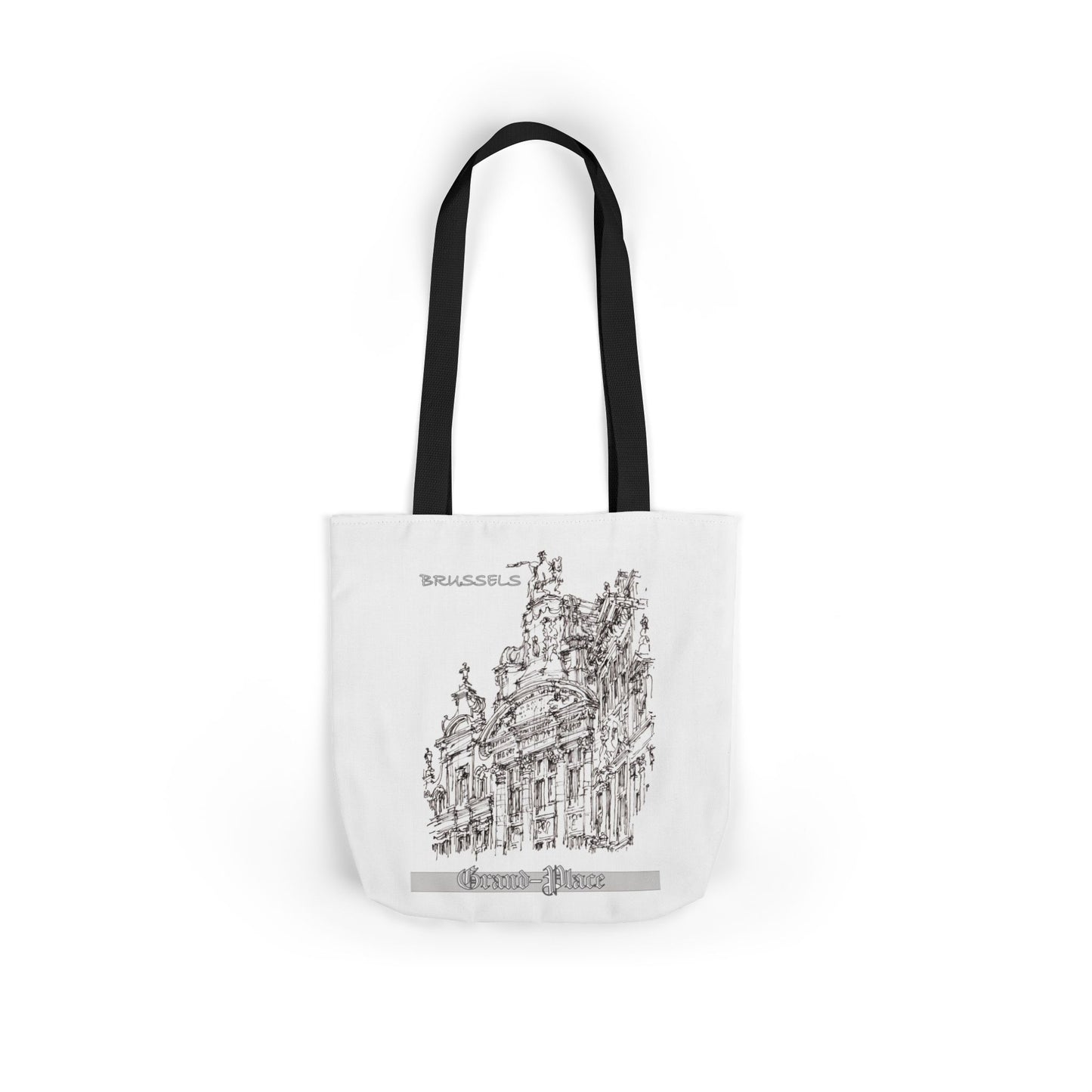 Brussel's Grand-Place-inspired Tote Bag with 4-Color Straps