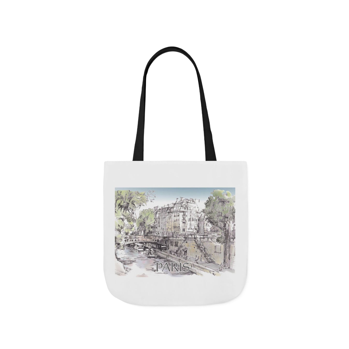 Paris-inspired Tote Bag with 4-Color Straps