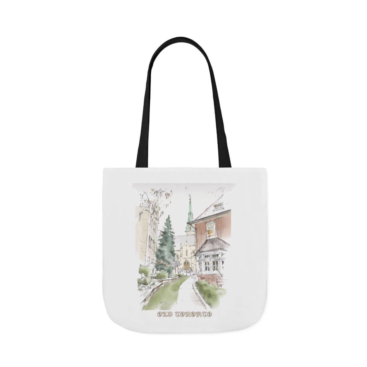 Old Toronto-inspired Tote Bag with 3-Color Straps