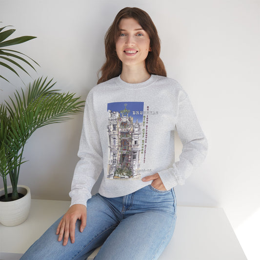 Brussel's Art-Nouveau-Inspired Unisex Crewneck Sweatshirt