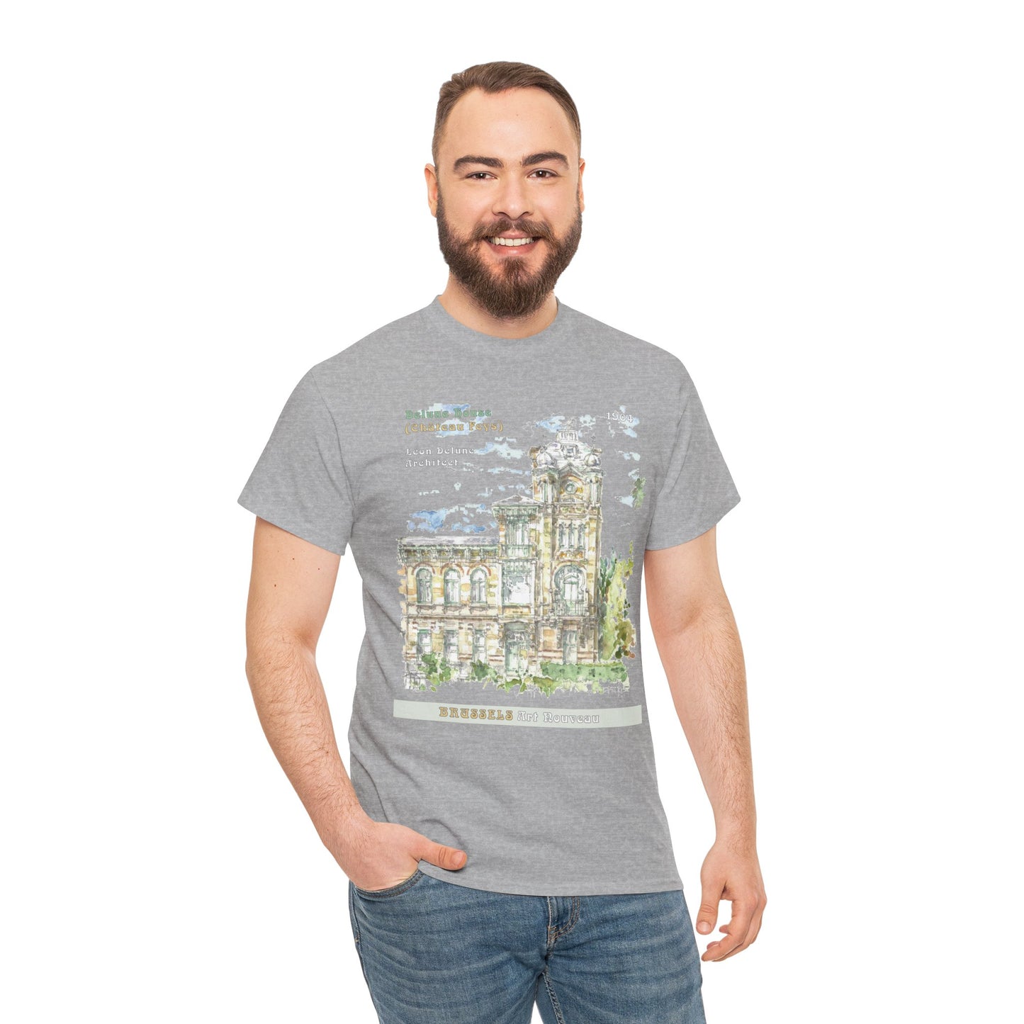 Brussel's Art-Nouveau-Inspired Unisex Crewneck T-shirt
