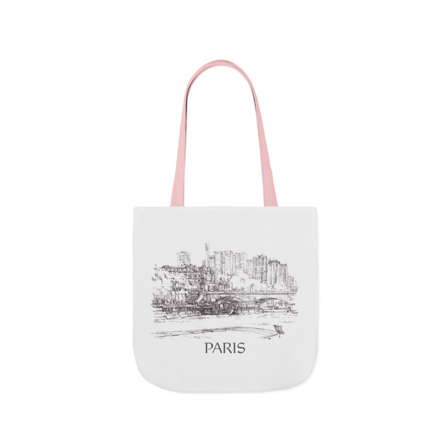 Paris-inspired Tote Bag with 5-Color Straps
