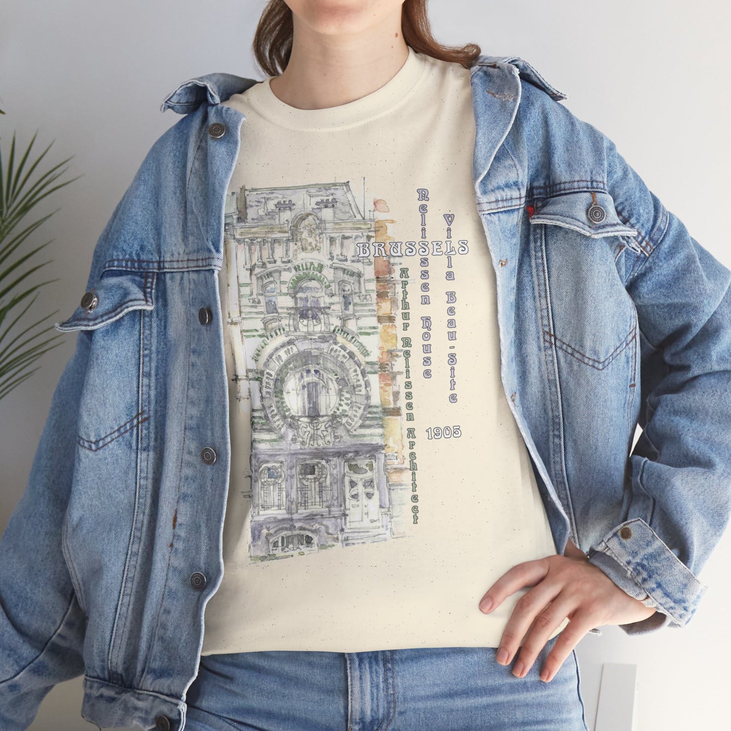 Brussel's Art-Nouveau-Inspired Unisex Crewneck T-shirt