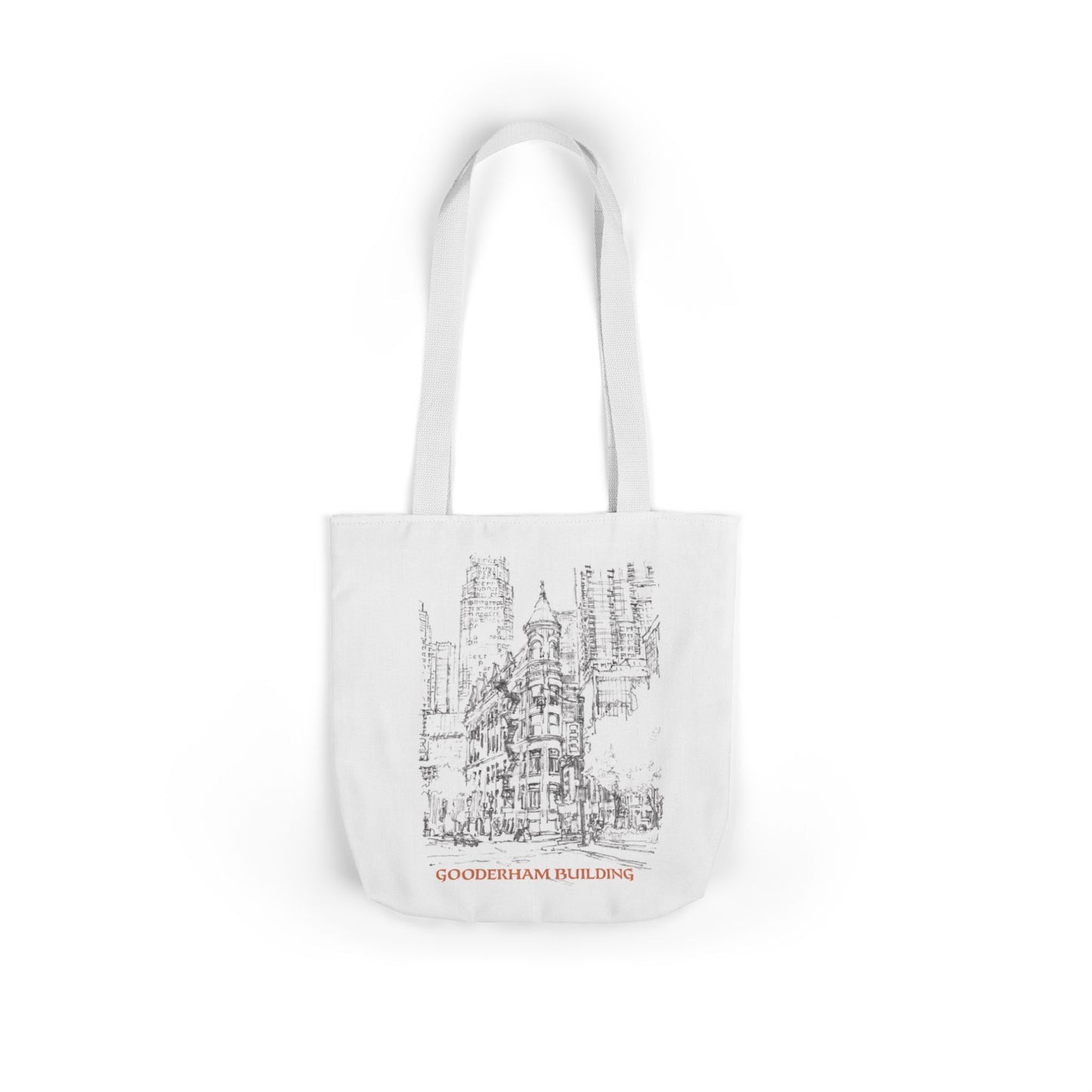 Toronto Gooderham building-inspired Tote Bag with 4-Color Straps