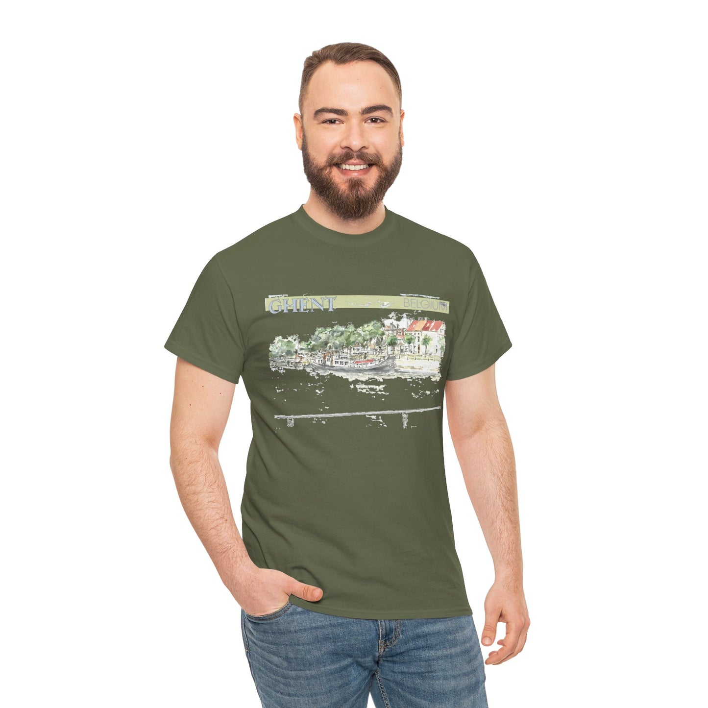 Ghent-Inspired Unisex Crewneck T-shirt